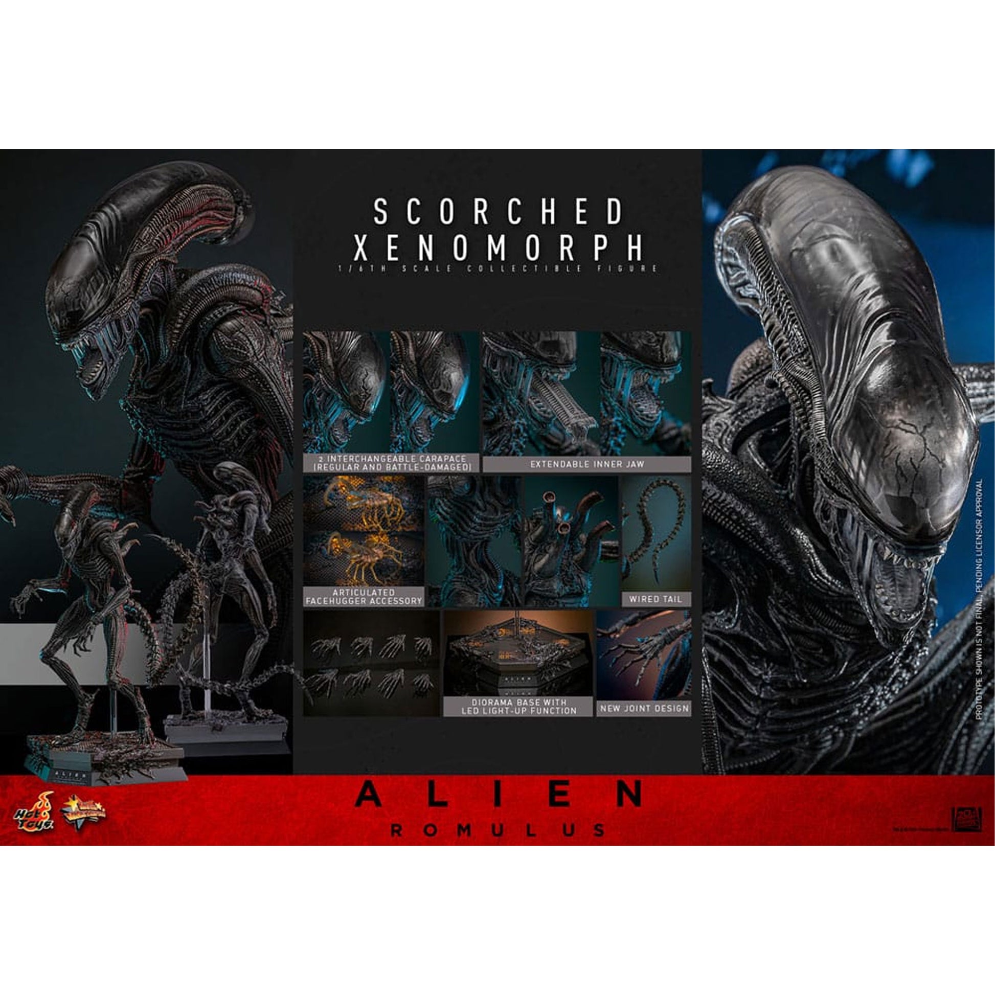 Alien: Romulus Movie Masterpiece 1/6 Scorched Xenomorph -Action Figure
