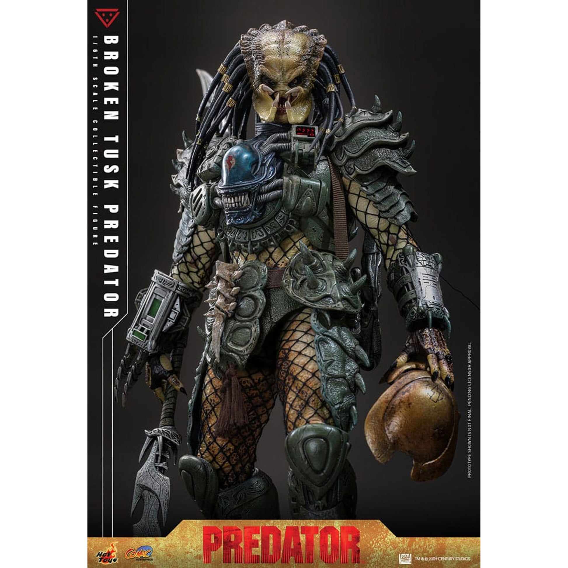Alien vs. Predator Comic Masterpiece 1/6 Broken Tusk Predator -Action Figuuri