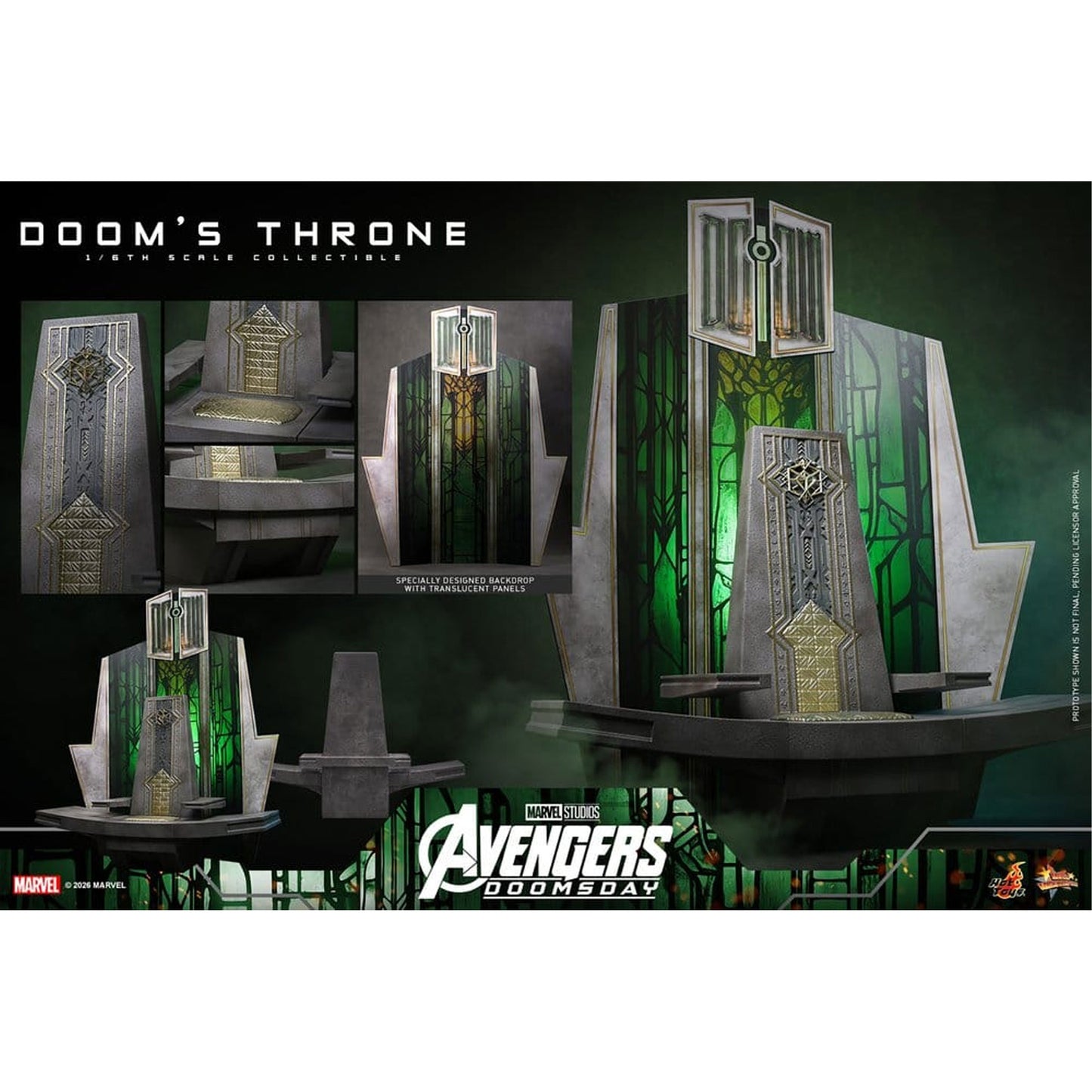 Avengers: Doomsday Movie Masterpiece Accessory 1/6 Doom's Throne -Action Figure