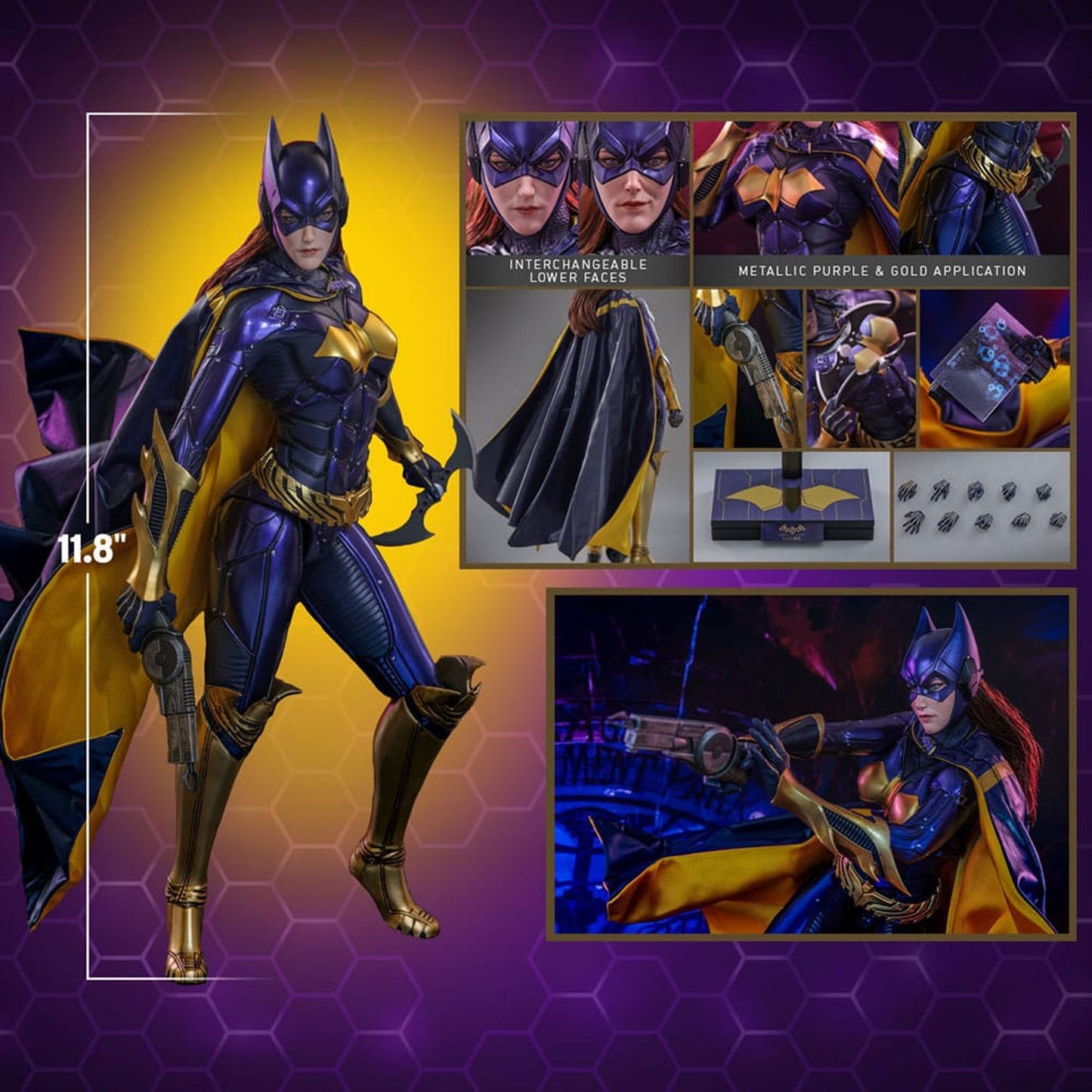 Batman Arkham Knight Videogame Masterpiece Action Figure 1/6 Batgirl (Purple and Gold Version) Exclusive