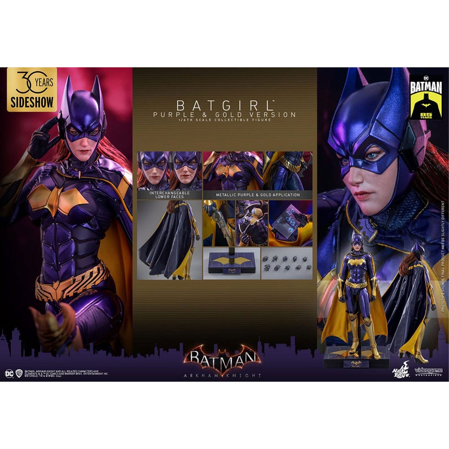 Batman Arkham Knight Videogame Masterpiece Action Figure 1/6 Batgirl (Purple and Gold Version) Exclusive