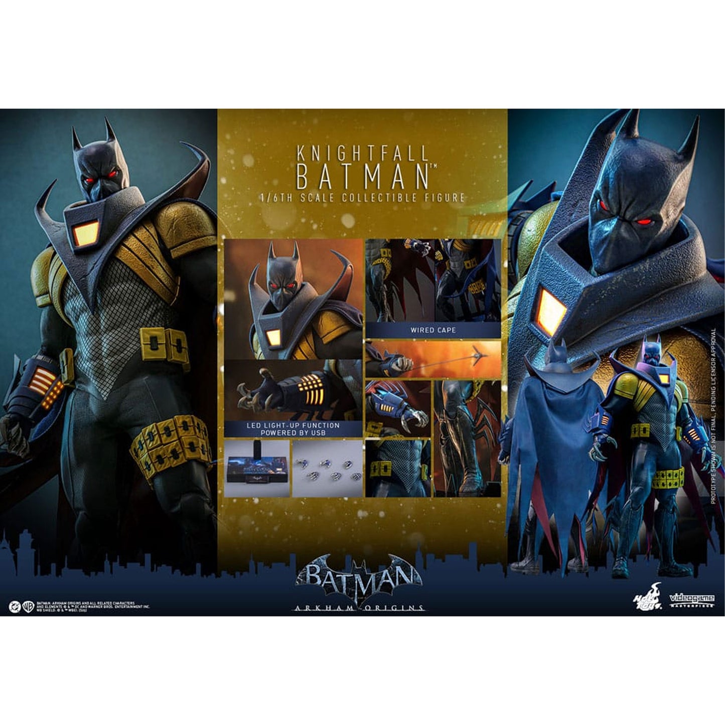 Batman: Arkham Origins Videogame Masterpiece Action Figure 1/6 Knightfall Batman
