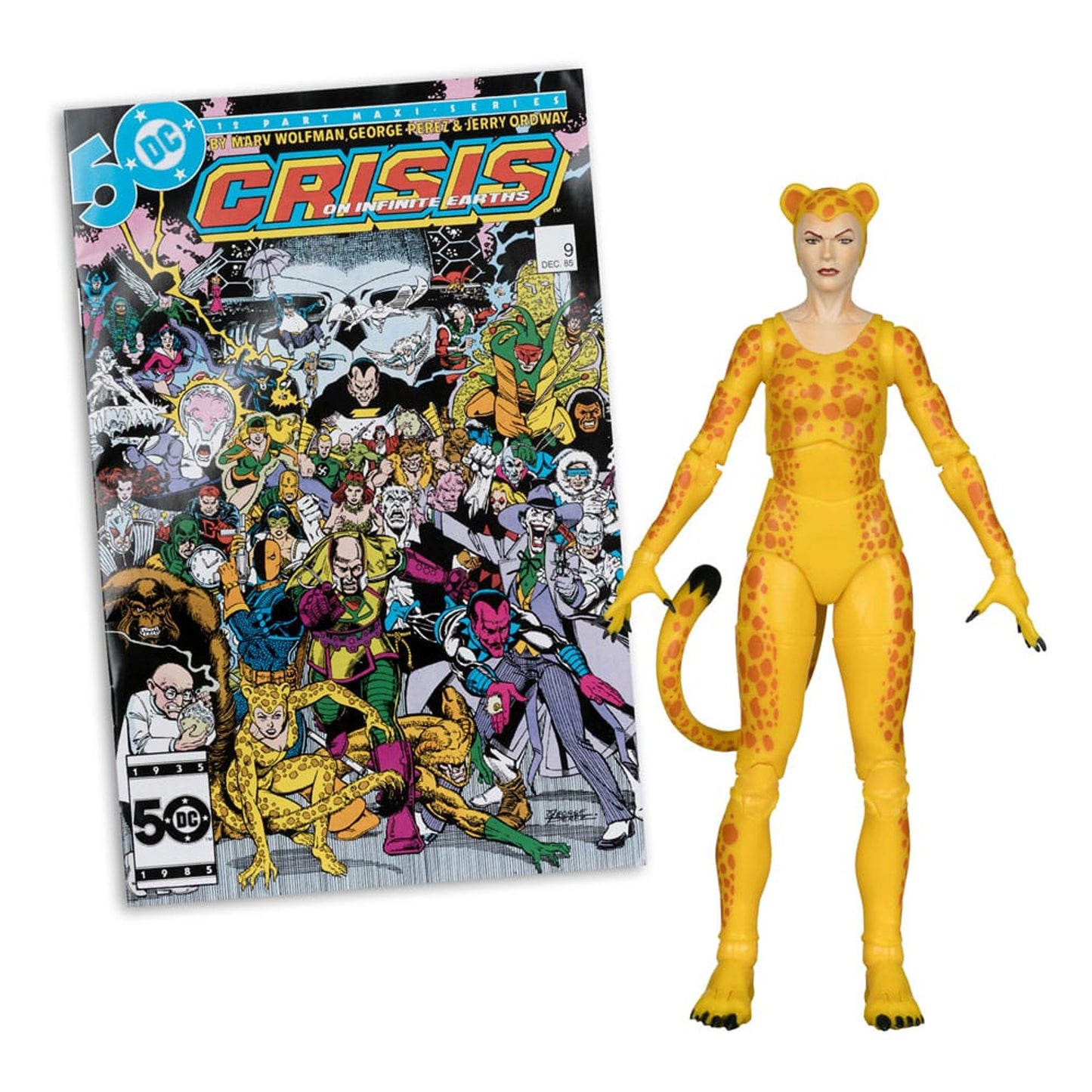 DC Direct Page Punchers Cheetah (Crisis on Infinite Earths)(Red Platinum Edition) -Action Figure