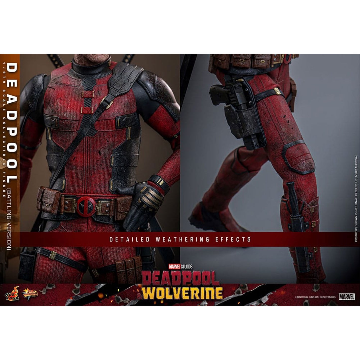 Deadpool & Wolverine Movie Masterpiece 1/6 Deadpool (Battling Version) -Action Figure