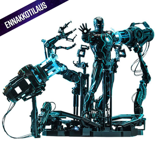 Iron Man 2 1/6 Neon Tech Iron Man with Suit-Up Gantry