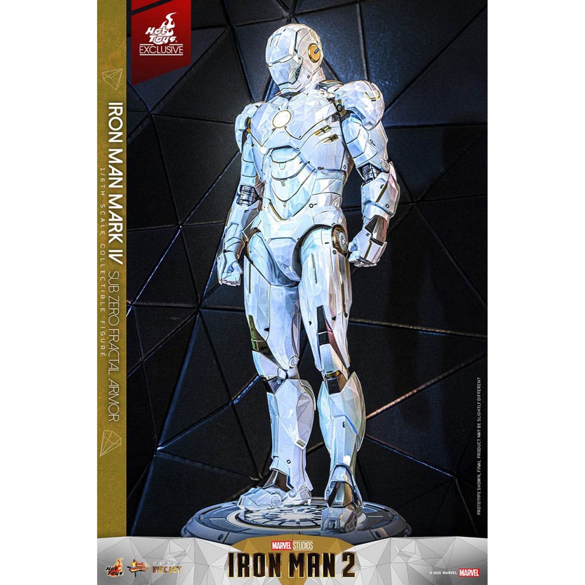 Iron Man 2 Movie Masterpiece Diecast 1/6 Iron Man Mark IV (Sub-Zero Fractal Armor) Hot Toys Exclusive -Action Figuuri