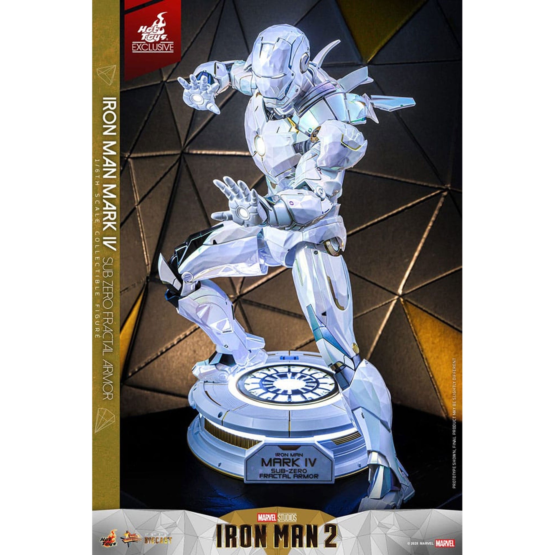 Iron Man 2 Movie Masterpiece Diecast 1/6 Iron Man Mark IV (Sub-Zero Fractal Armor) Hot Toys Exclusive -Action Figuuri