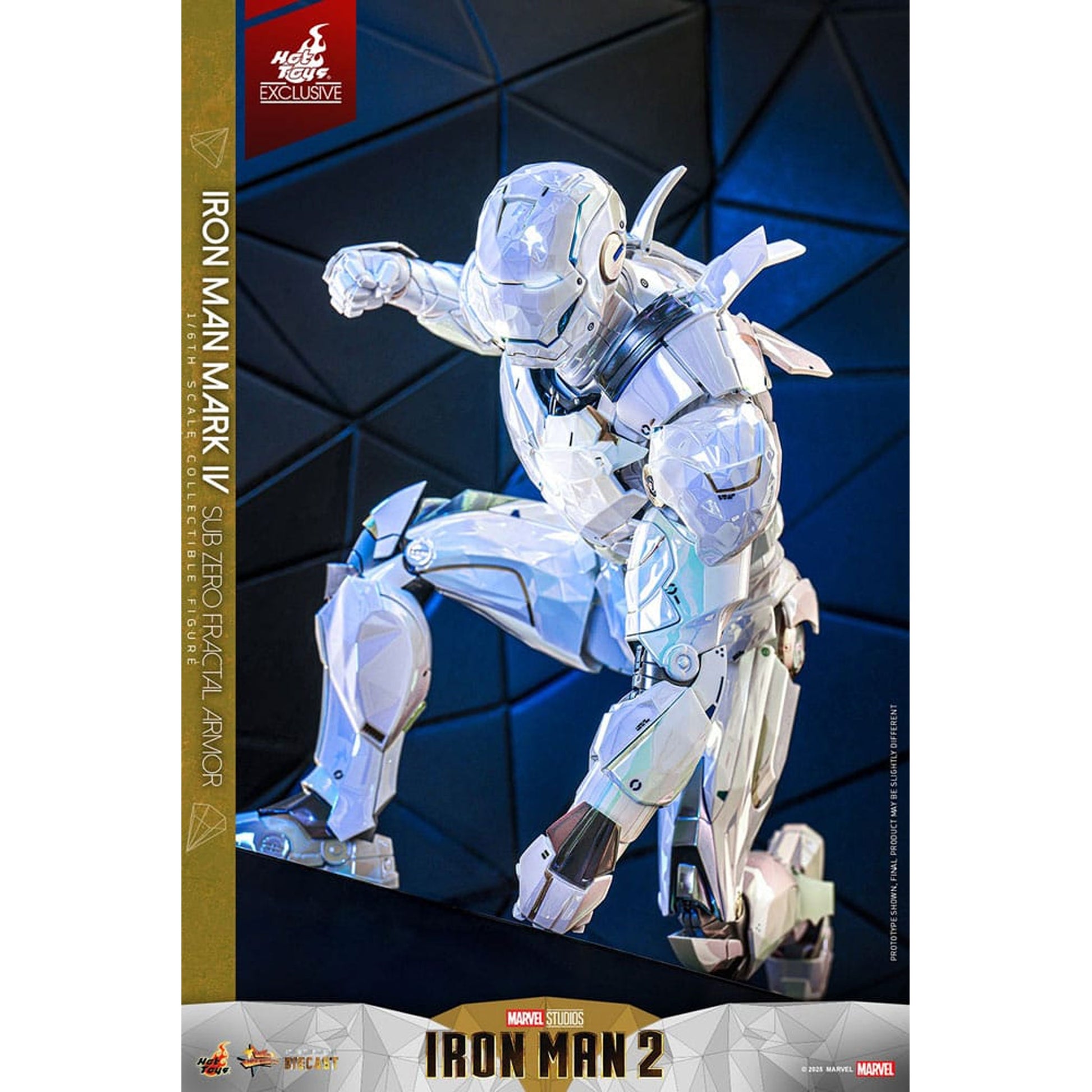 Iron Man 2 Movie Masterpiece Diecast 1/6 Iron Man Mark IV (Sub-Zero Fractal Armor) Hot Toys Exclusive -Action Figuuri