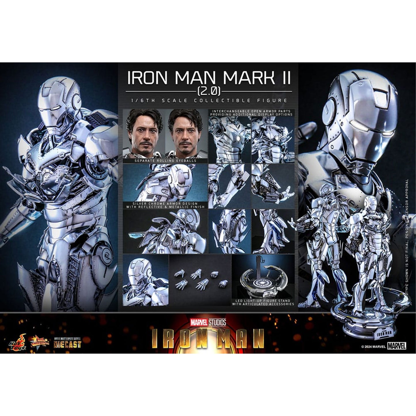 Iron Man Action Figure 1/6 Iron Man Mark II (2.0)