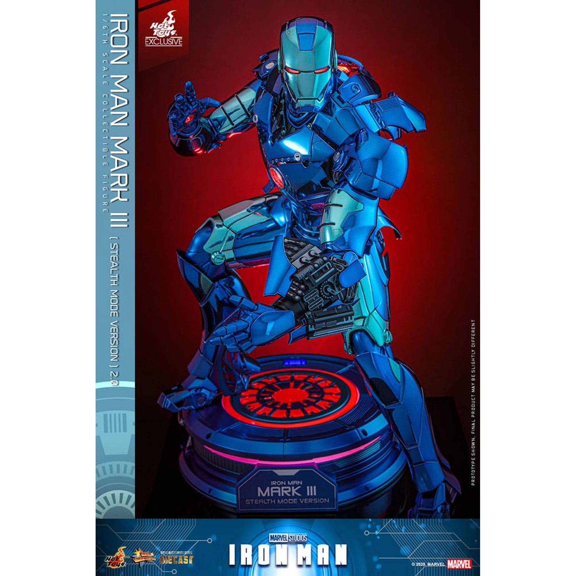 Iron Man Movie Masterpiece Diecast 1/6 Iron Man Mark III (Stealth Mode Ver.) 2.0 Hot Toys Exclusive -Action Figure