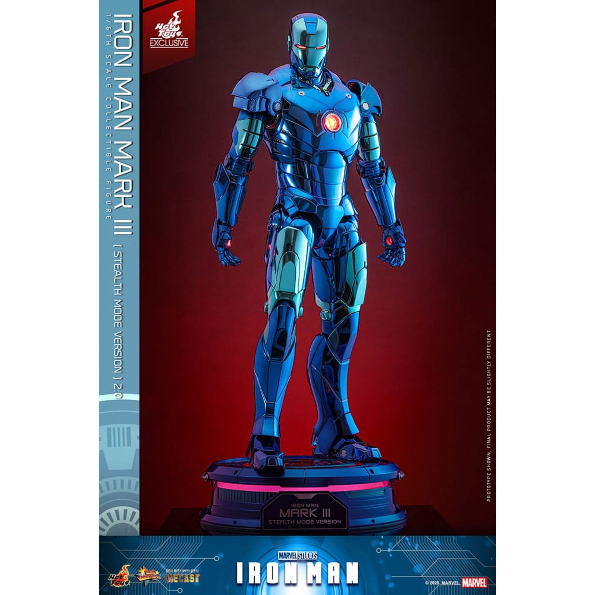 Iron Man Movie Masterpiece Diecast 1/6 Iron Man Mark III (Stealth Mode Ver.) 2.0 Hot Toys Exclusive -Action Figure