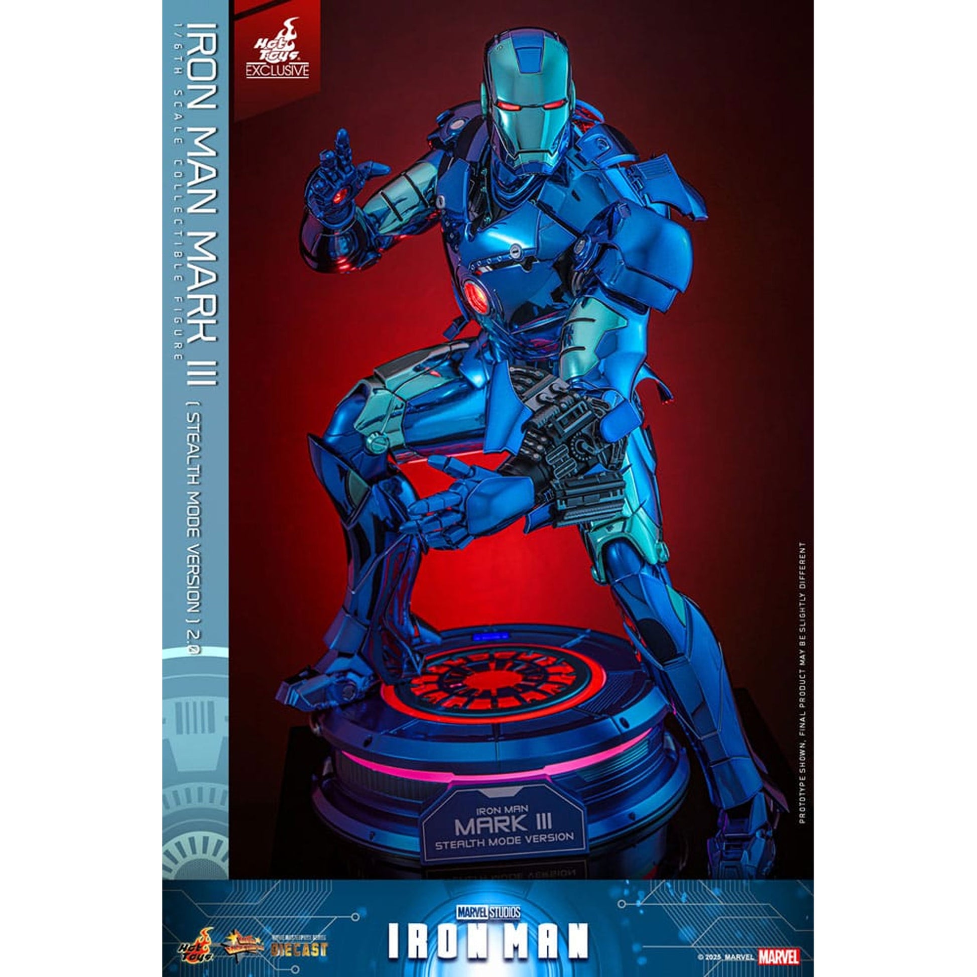 Iron Man Movie Masterpiece Diecast 1/6 Iron Man Mark III (Stealth Mode Ver.) 2.0 Hot Toys Exclusive -Action Figure