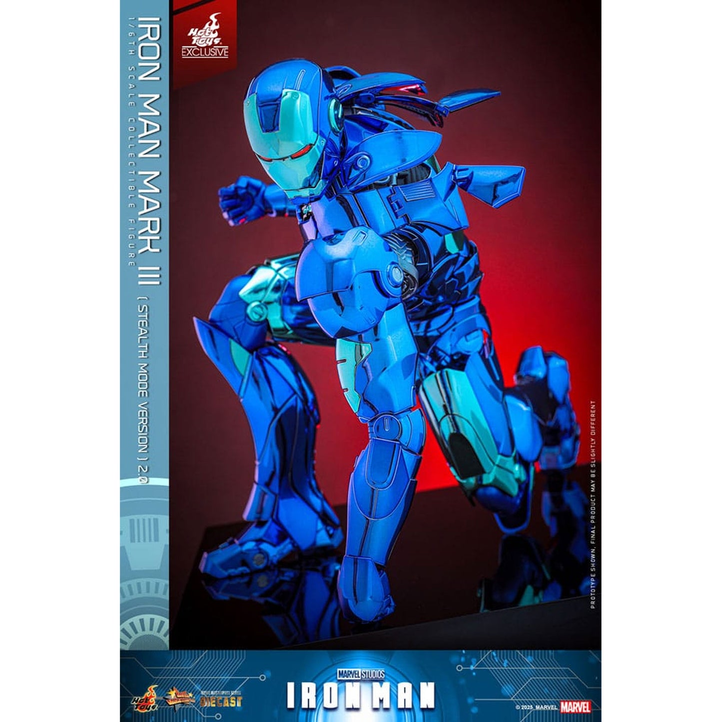 Iron Man Movie Masterpiece Diecast Action Figure 1/6 Iron Man Mark III (Stealth Mode Ver.) 2.0 Hot Toys Exclusive