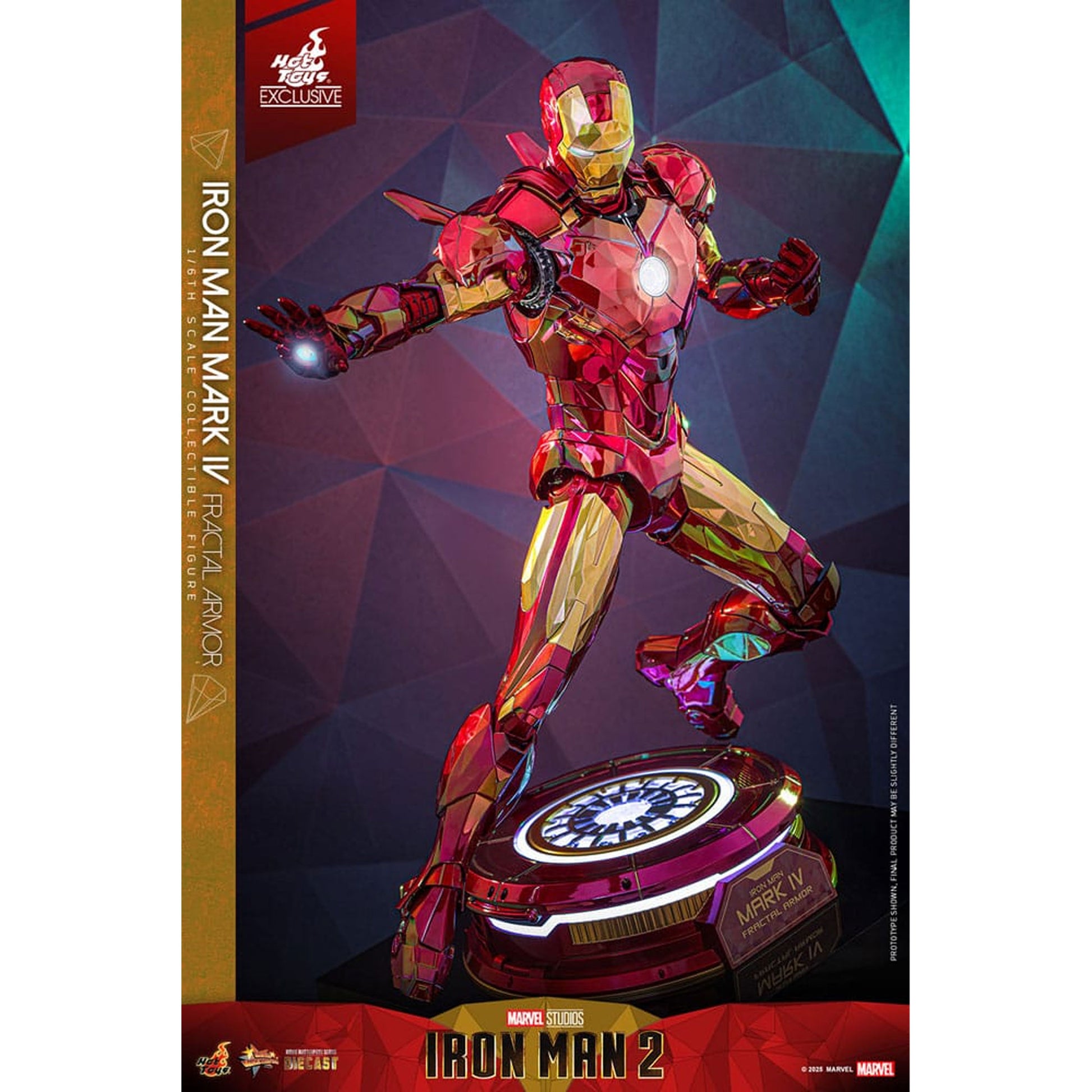 Iron Man Movie Masterpiece Diecast 1/6 Iron Man Mark VI (Fractal Armor) Hot Toys Exclusive -Action Figuuri