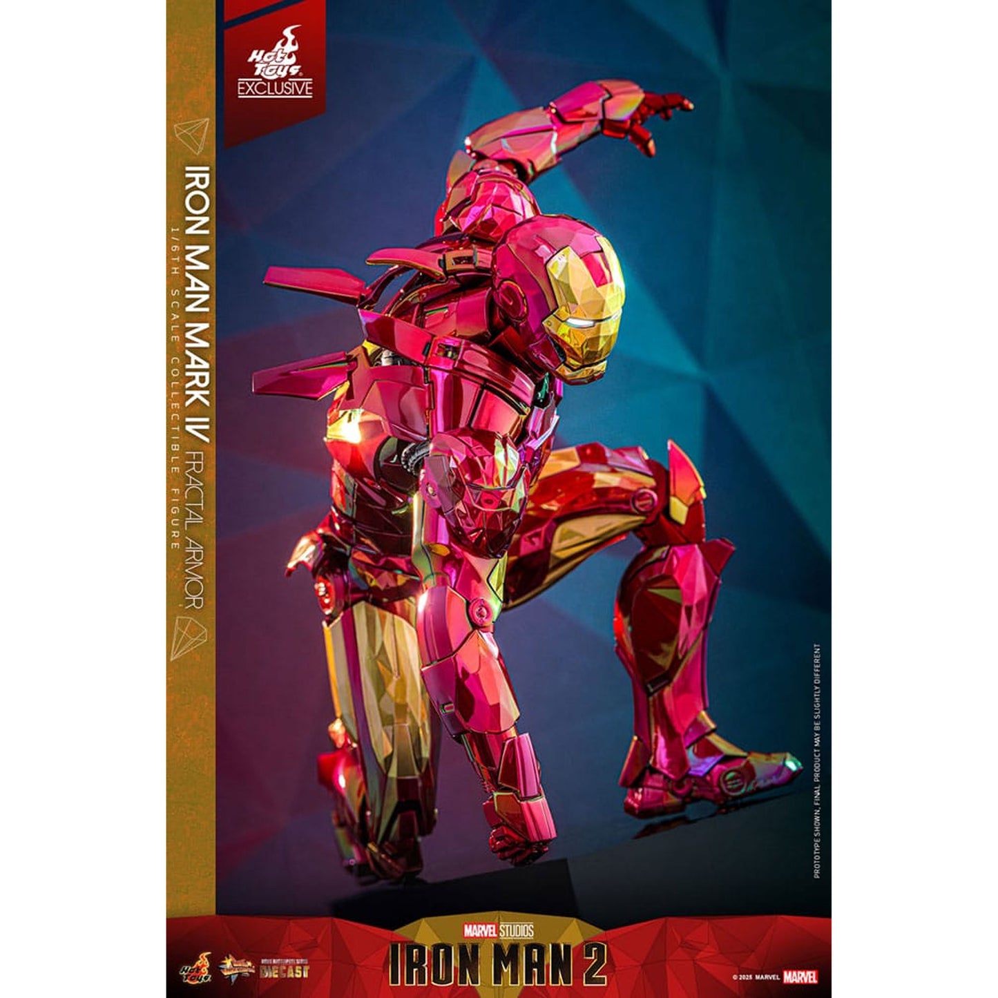 Iron Man Movie Masterpiece Diecast 1/6 Iron Man Mark VI (Fractal Armor) Hot Toys Exclusive -Action Figuuri