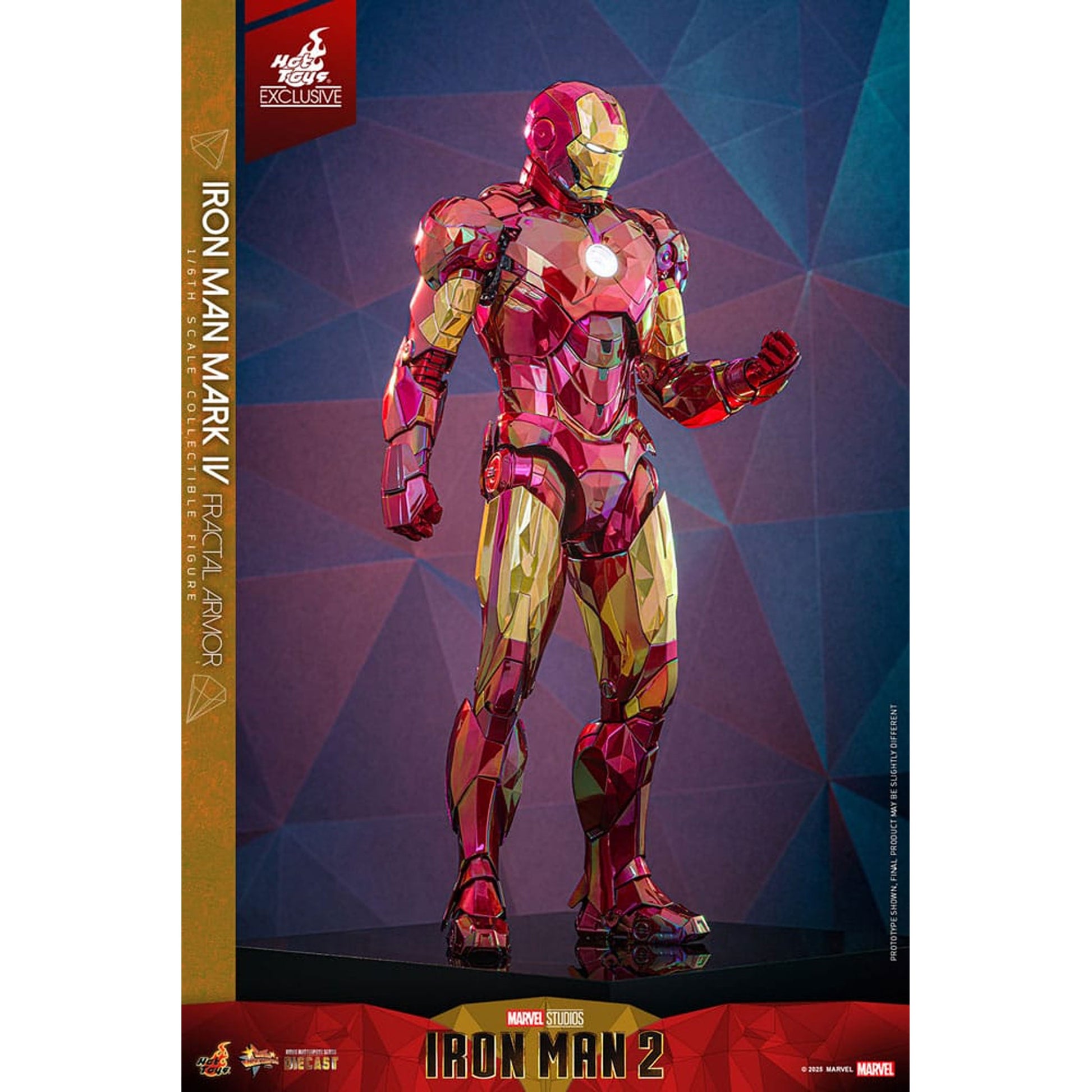 Iron Man Movie Masterpiece Diecast 1/6 Iron Man Mark VI (Fractal Armor) Hot Toys Exclusive -Action Figuuri