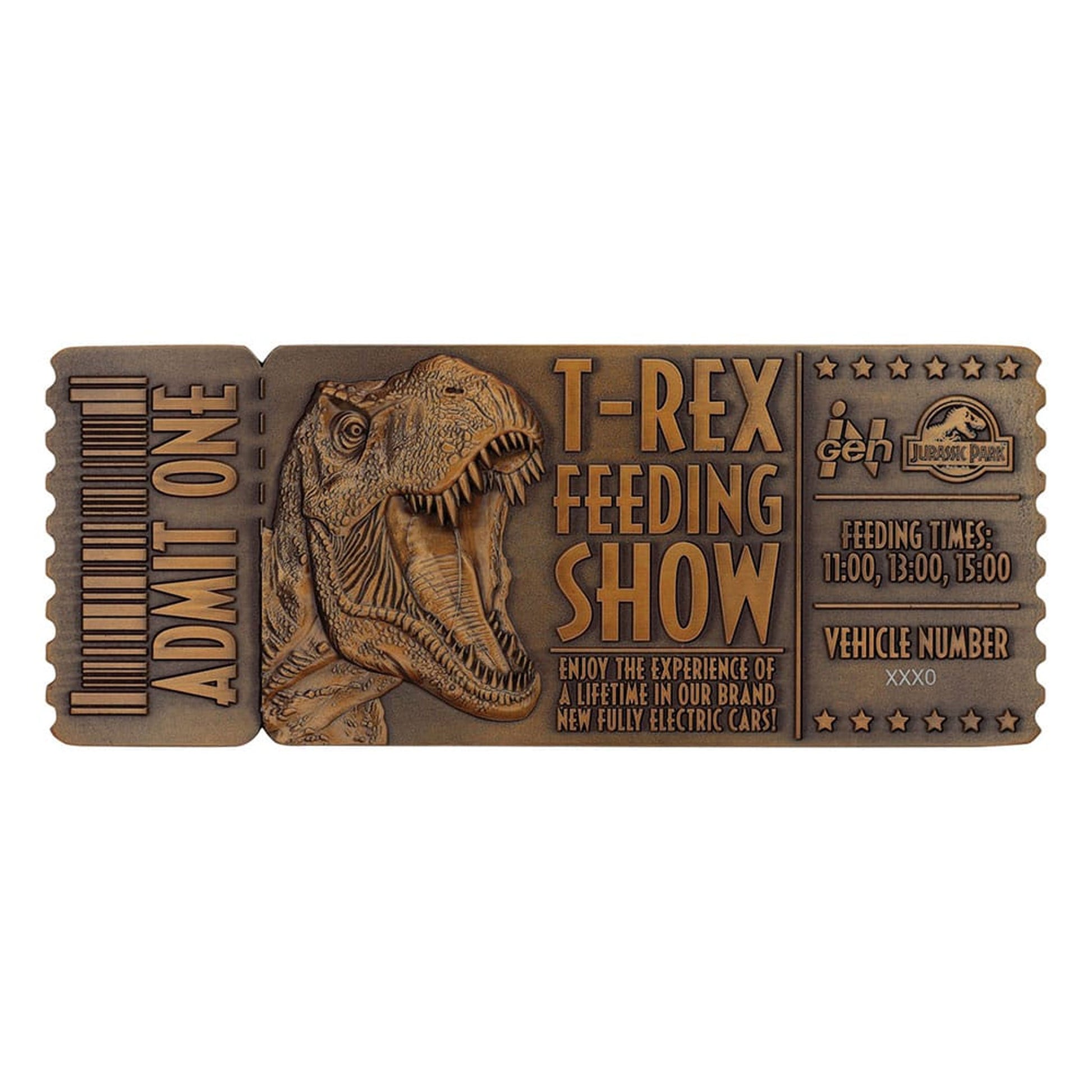 Jurassic Park 1/1 Feeding Show Ticket -Replica