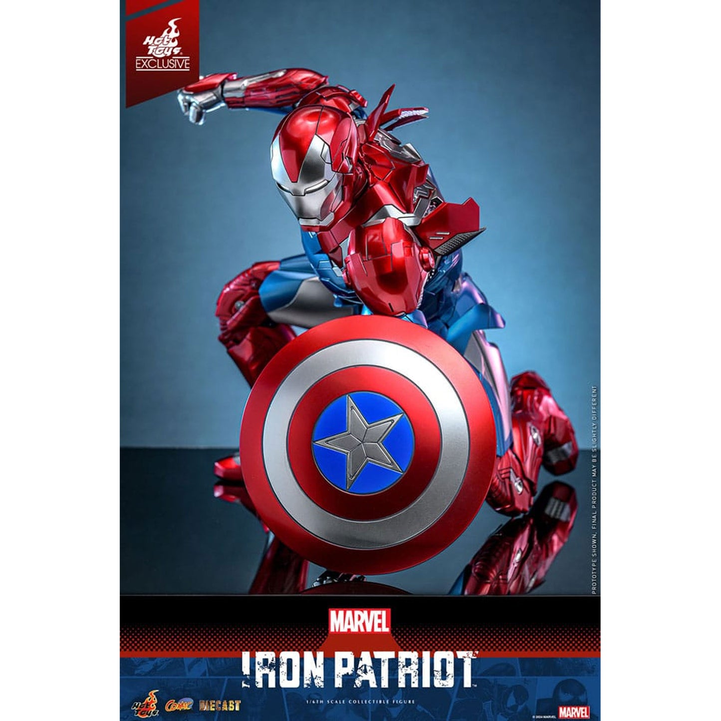 Marvel Comic Diecast Masterpiece Action Figure 1/6 Iron Patriot Hot Toys Exclusive