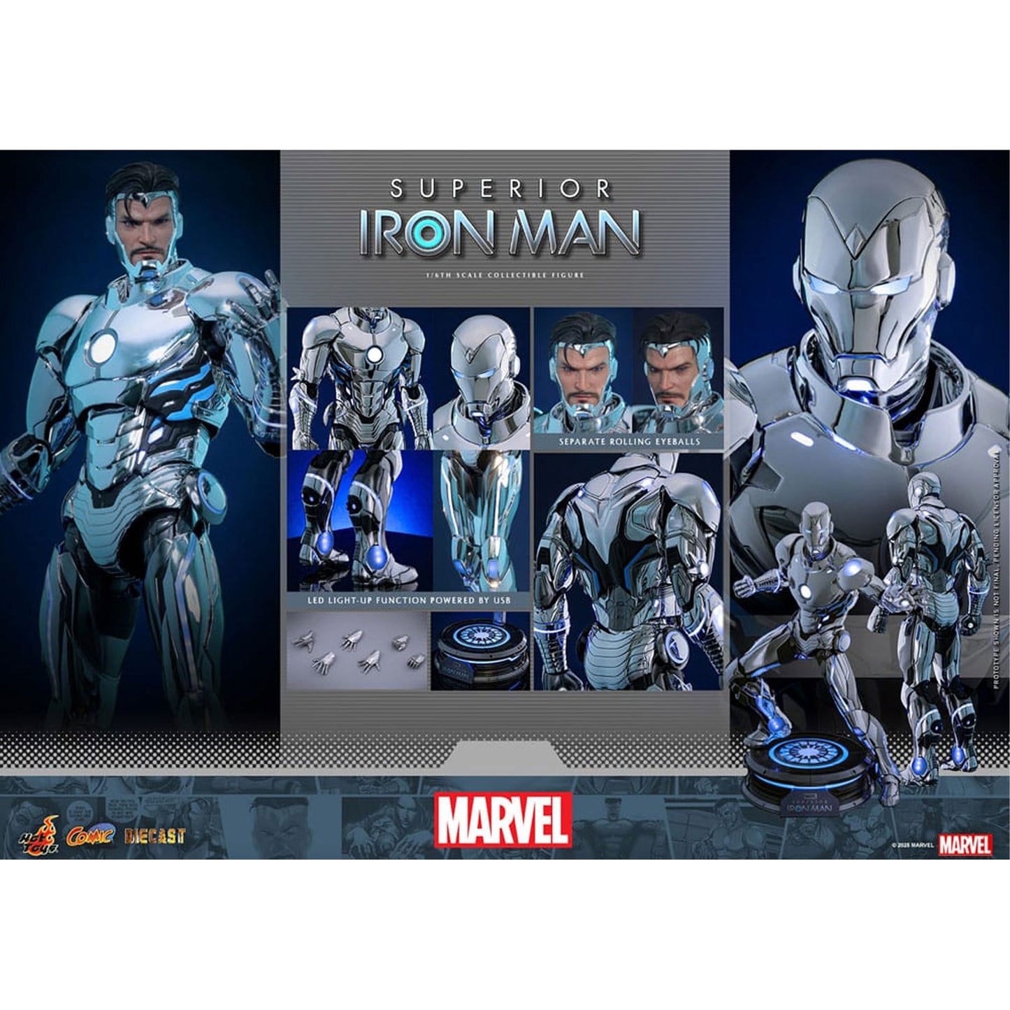 Marvel Comic Diecast Masterpiece Action Figure 1/6 Superior Iron Man