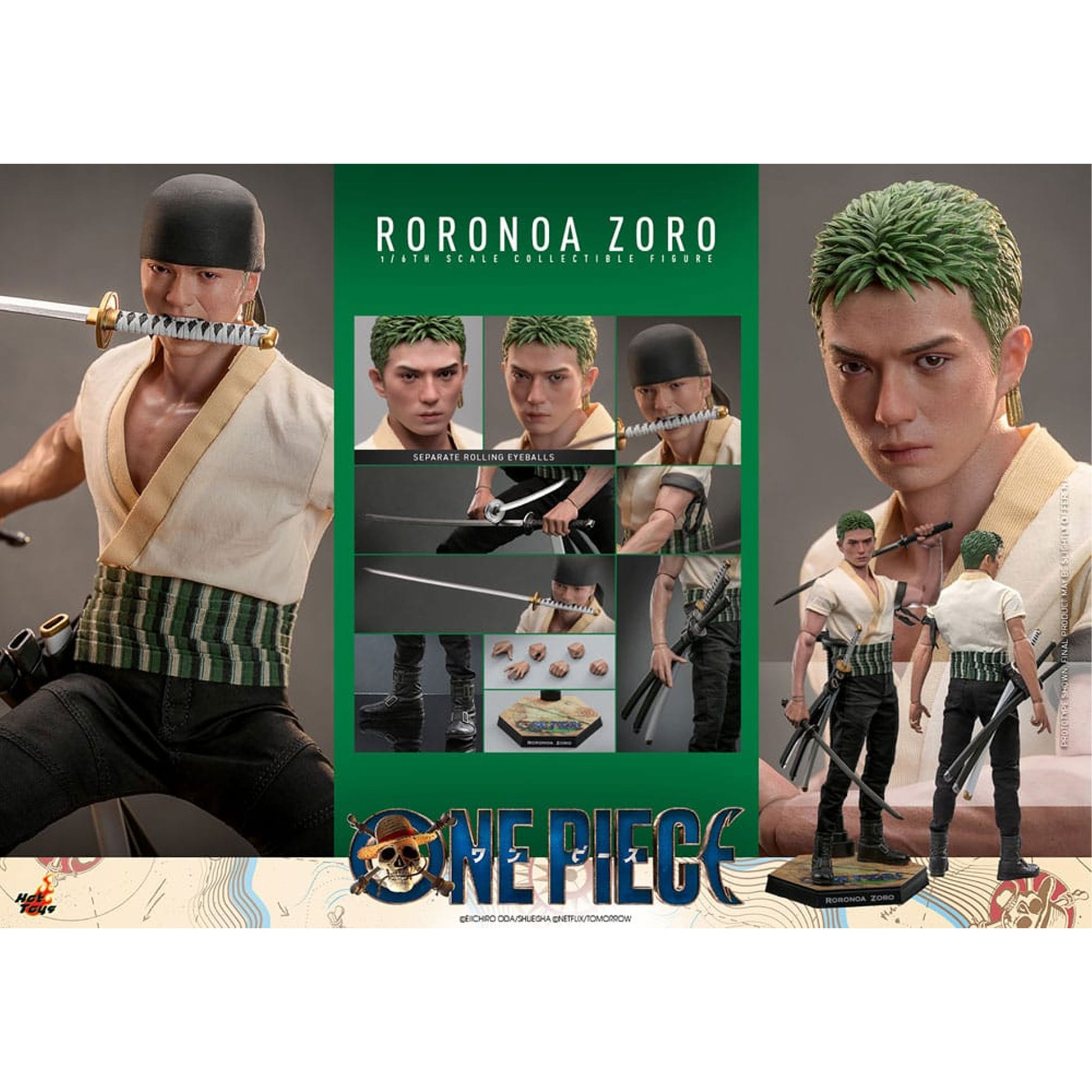 One Piece (Netflix) 1/6 Roronoa Zoro -Action Figuuri