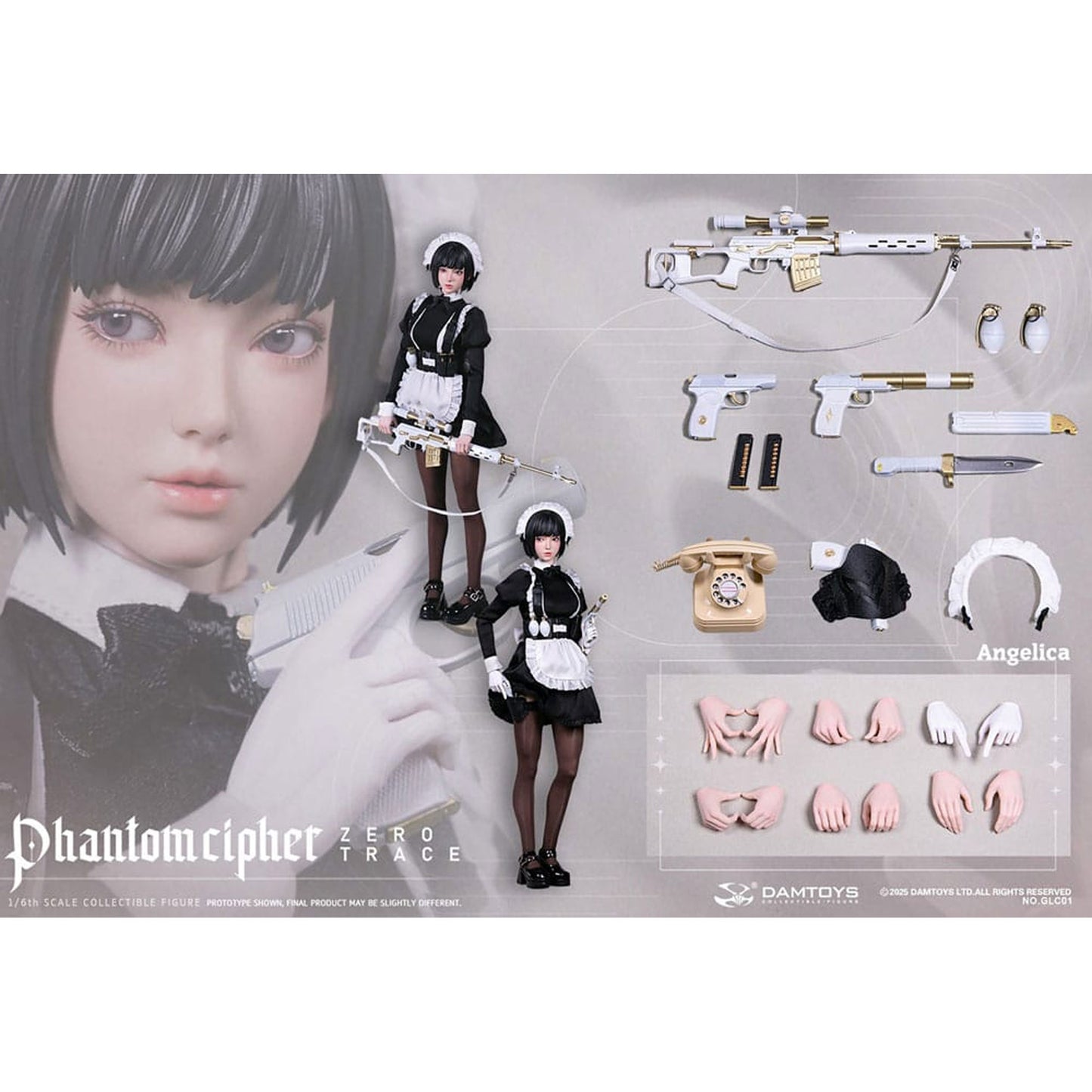 Phantom Cipher: Zero Trace Action Figure 1/6 Angelica