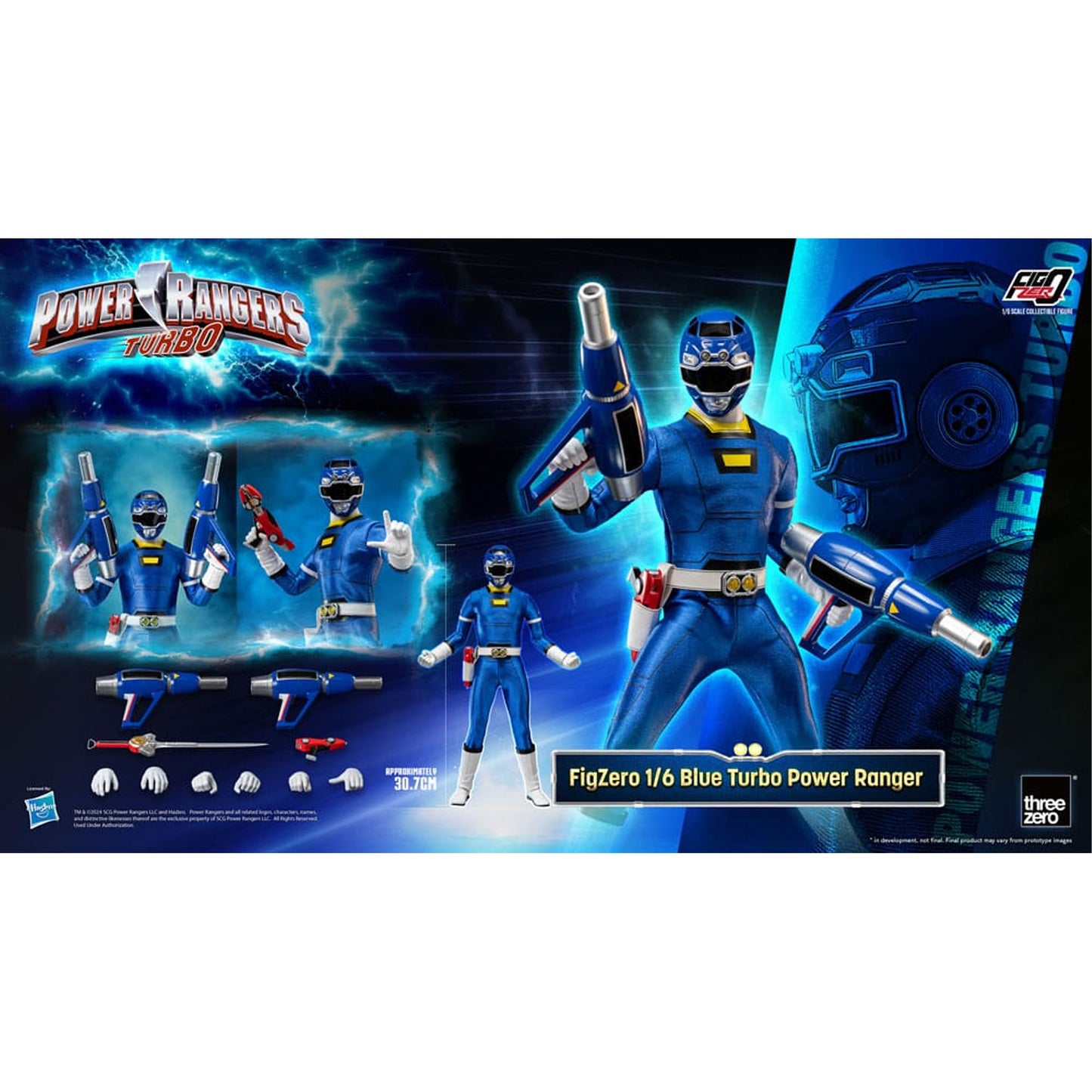 Power Rangers Turbo FigZero 1/6 Blue Turbo Power Ranger