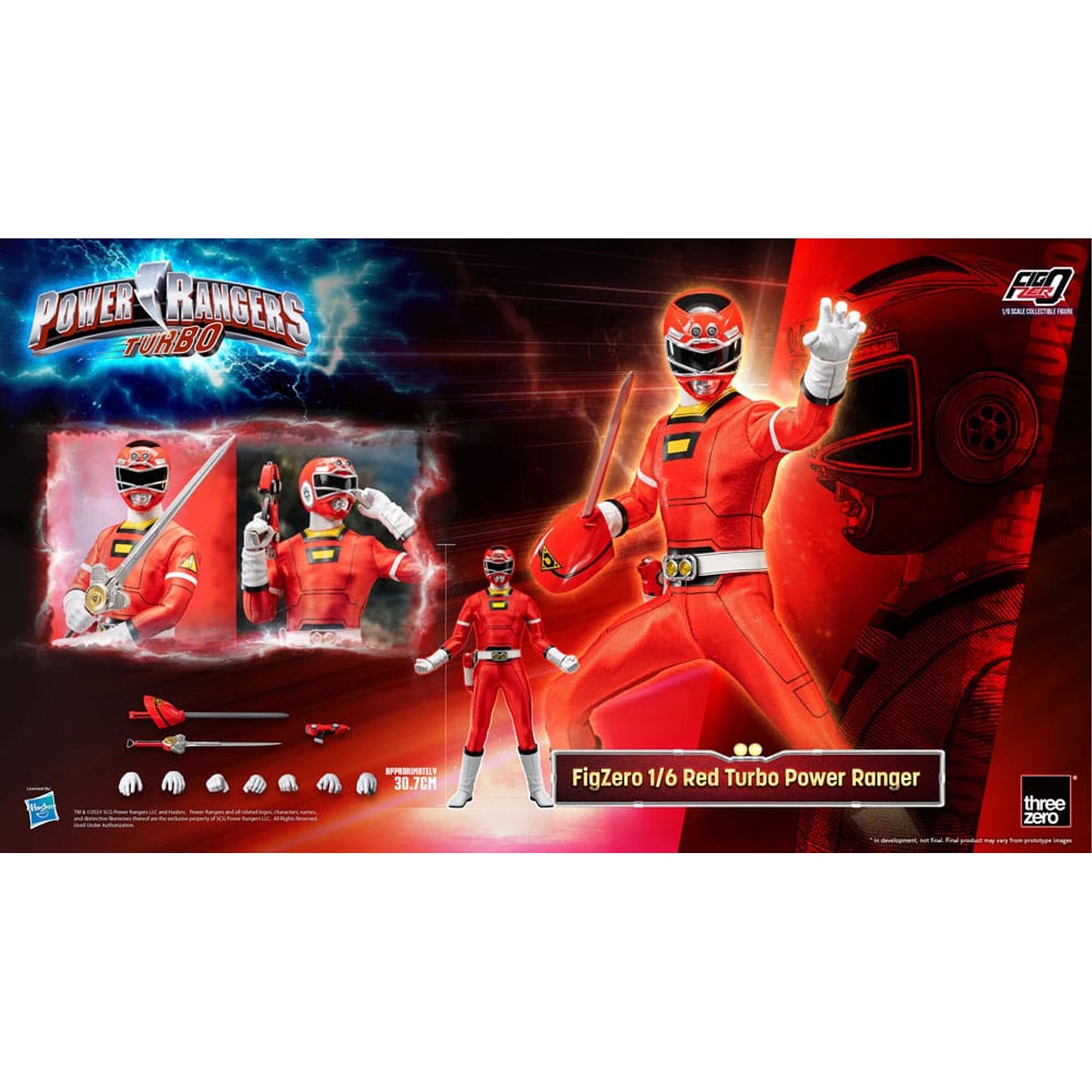 Power Rangers Turbo FigZero 1/6 Red Turbo Power Ranger
