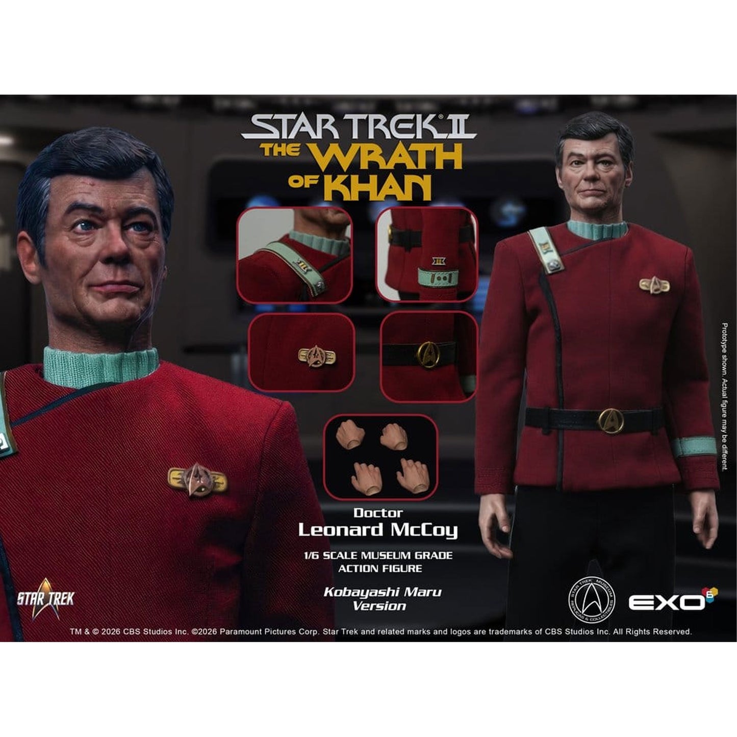 Star Trek II: The Wrath of Khan 1/6 Dr. Leonard McCoy Kobayashi Maru Version -Action Figure