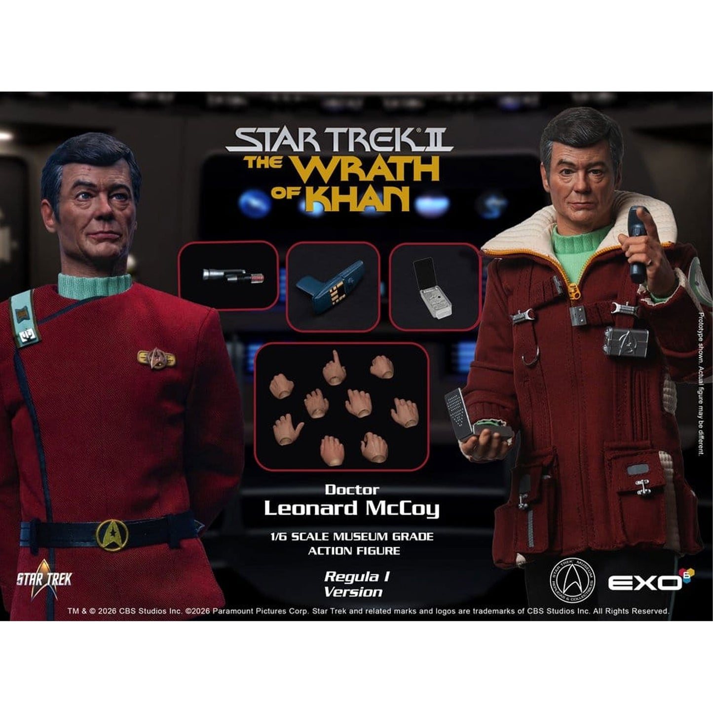 Star Trek II: The Wrath of Khan 1/6 Dr. Leonard McCoy Regula I Version -Action Figure