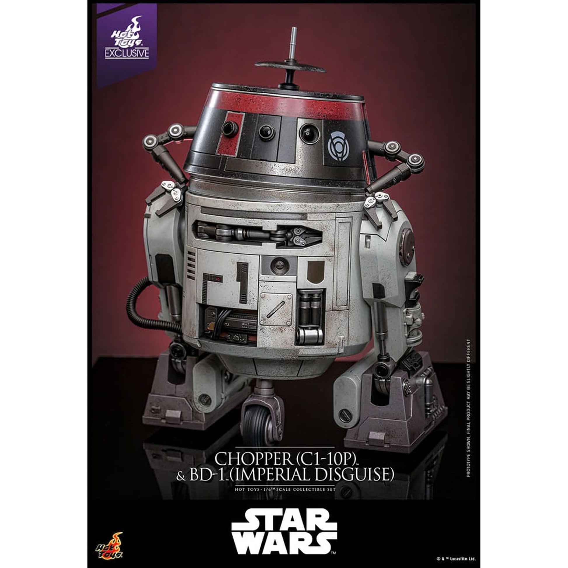 Star Wars Set 1/6 Chopper (C1-10P™) & BD-1™ (Imperial Disguise) -Action Figuuri