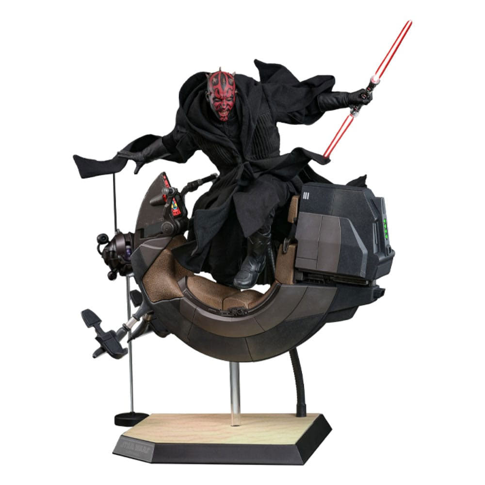 Star Wars Episode I Movie Masterpiece Action Figure 1/6 Darth Maul with Sith Speeder