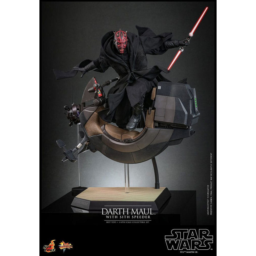 Star Wars Episode I Movie Masterpiece Action Figure 1/6 Darth Maul with Sith Speeder