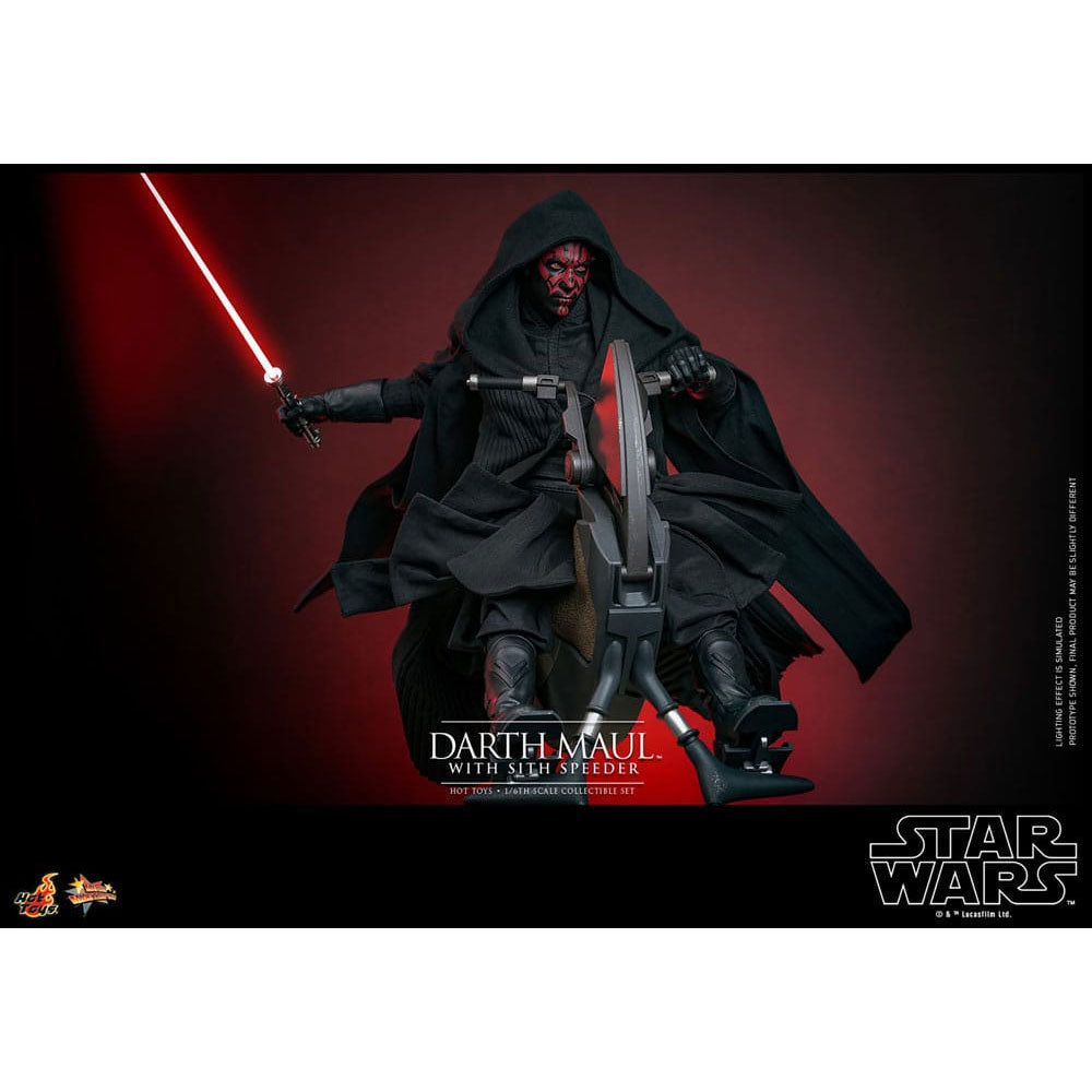 Star Wars Episode I Movie Masterpiece Action Figure 1/6 Darth Maul with Sith Speeder