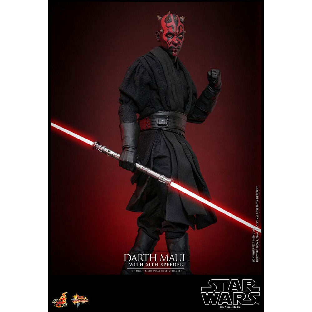 Star Wars Episode I Movie Masterpiece Action Figure 1/6 Darth Maul with Sith Speeder