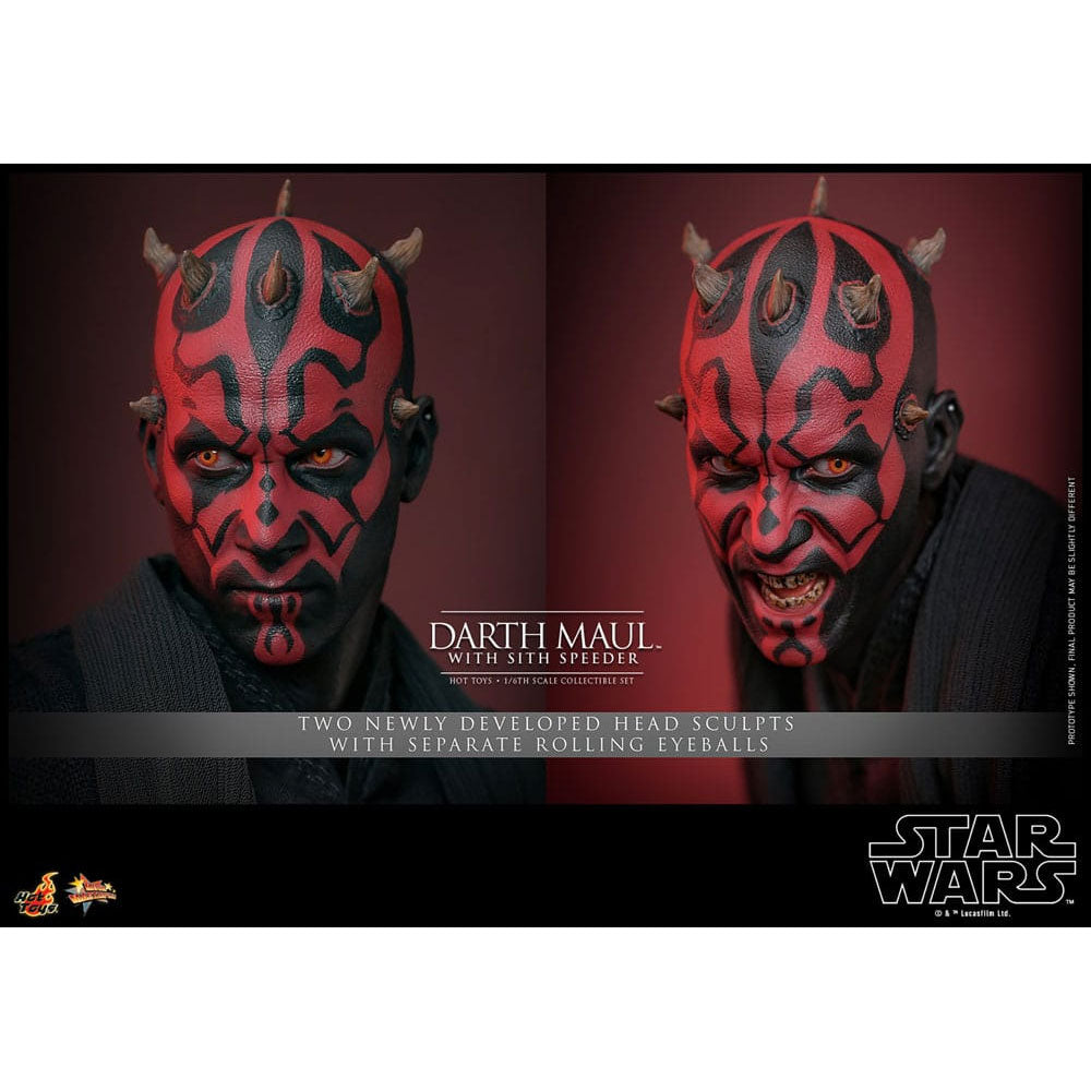 Star Wars Episode I Movie Masterpiece Action Figure 1/6 Darth Maul with Sith Speeder