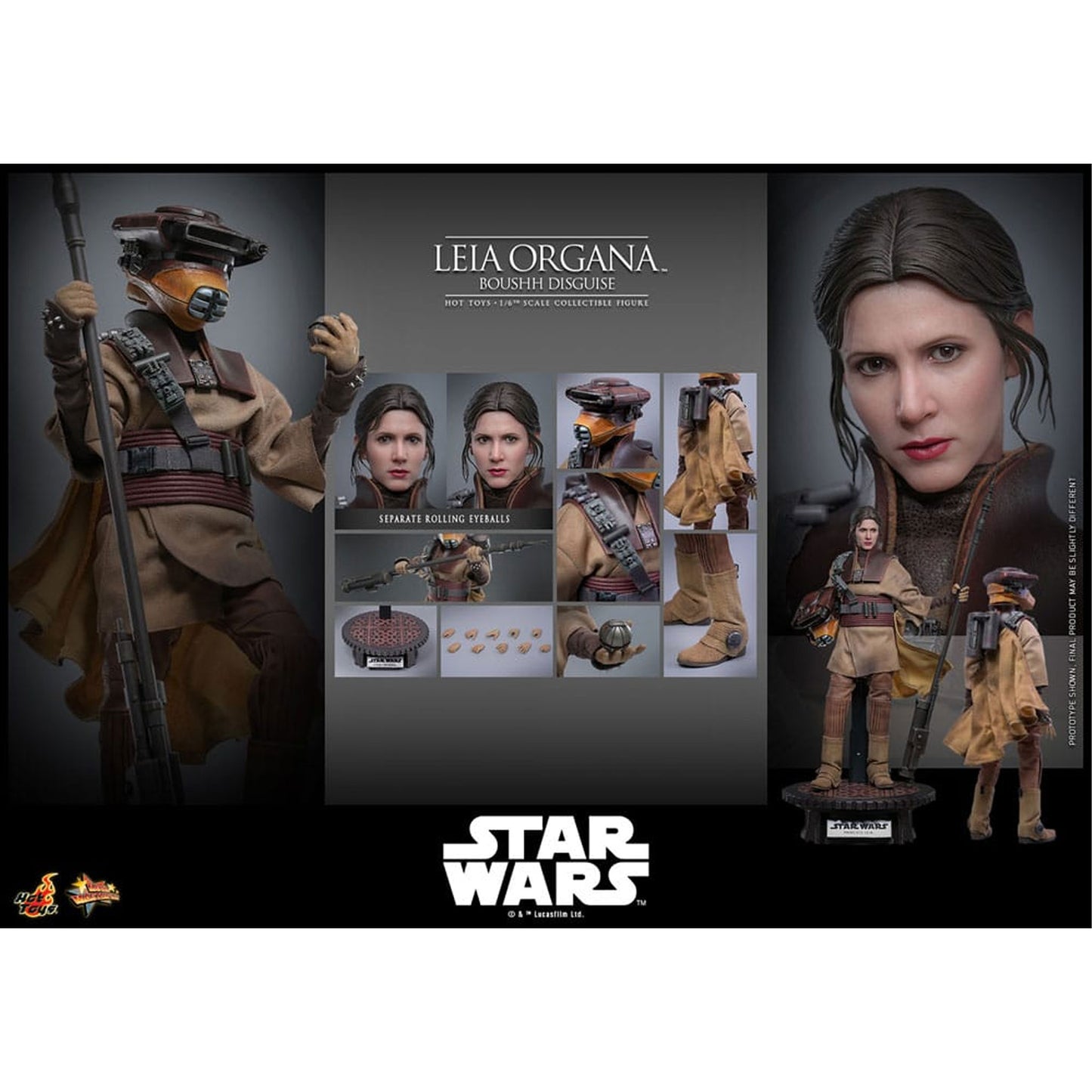 Star Wars Episode VI Movie Masterpiece 1/6 Leia Organa (Boushh Disguise) -Action Figure