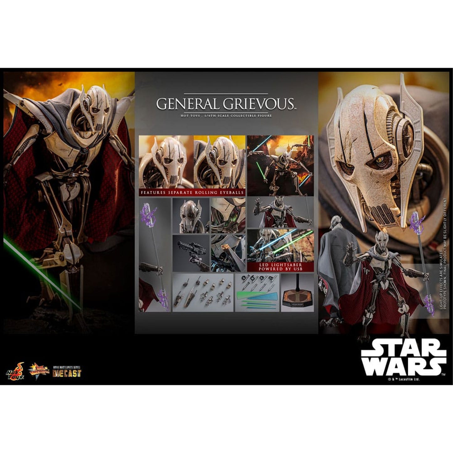 Star Wars Movie Masterpiece Diecast 1/6 General Grievous