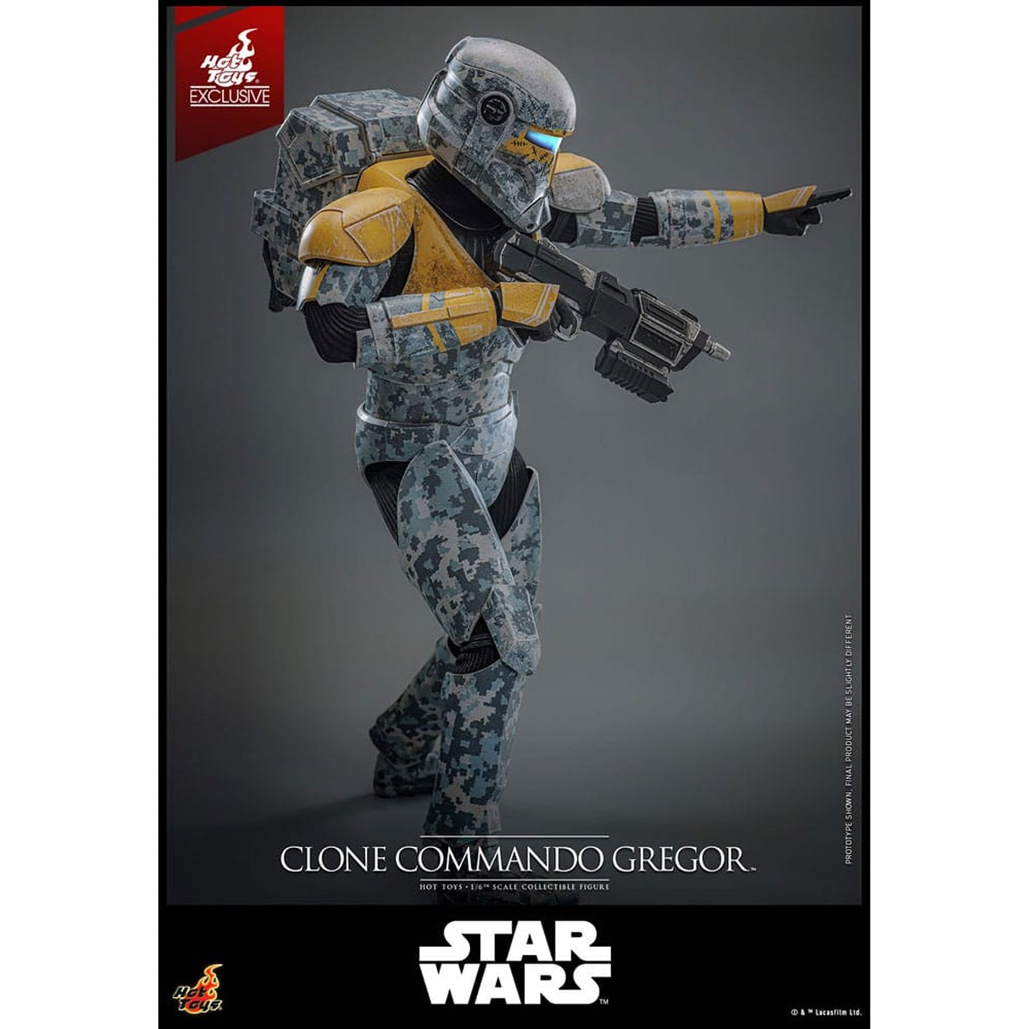 Star Wars: The Clone Wars Action Figure 1/6 Clone Commando Gregor Hot Toys Exclusive