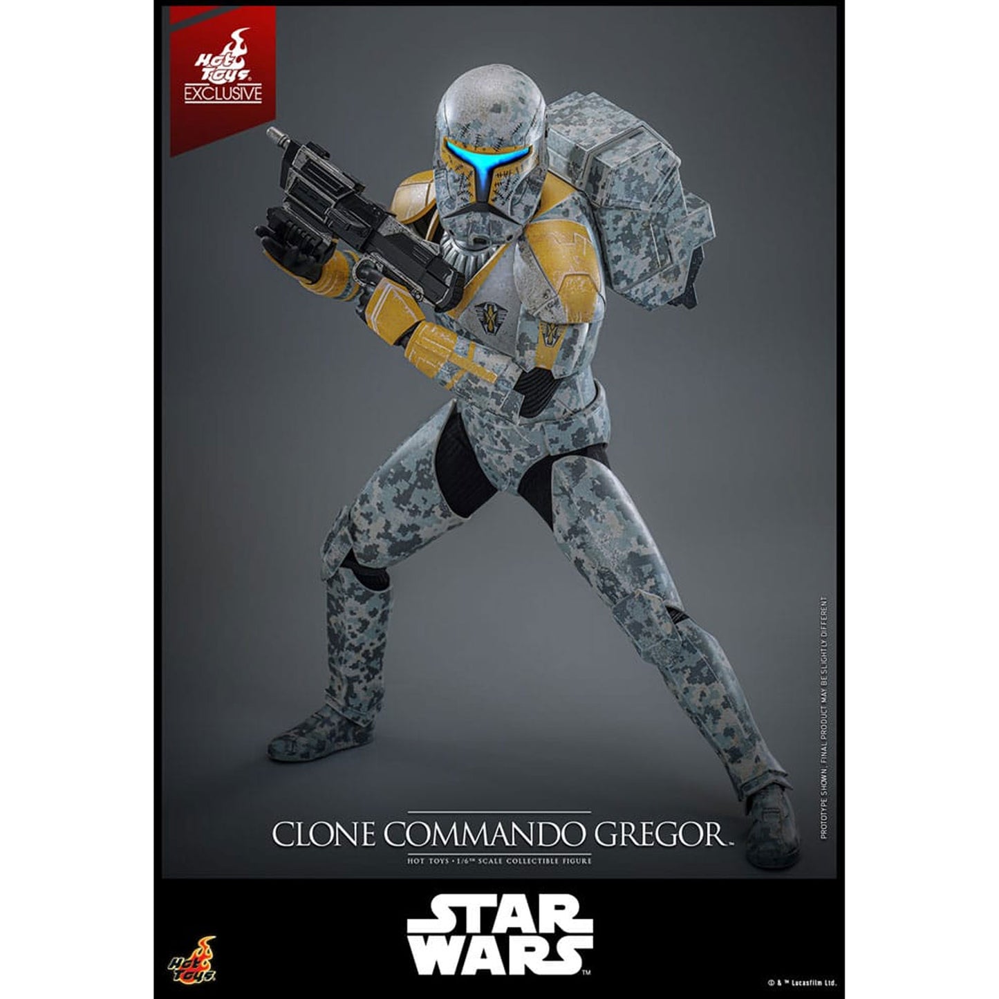 Star Wars: The Clone Wars Action Figure 1/6 Clone Commando Gregor Hot Toys Exclusive