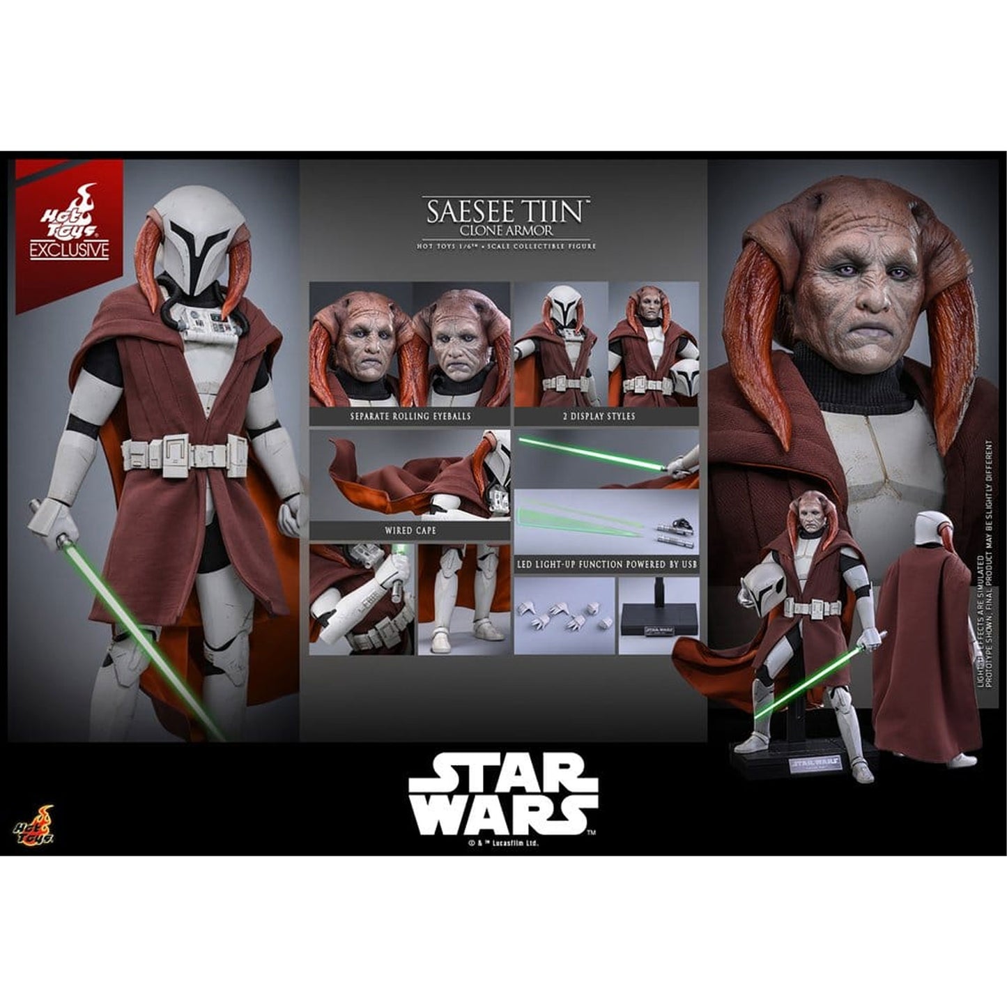 Star Wars: The Clone Wars Television Masterpiece 1/6 Saesee Tiin (Clone Armor) (Hot Toys Exclusive) -Action Figure