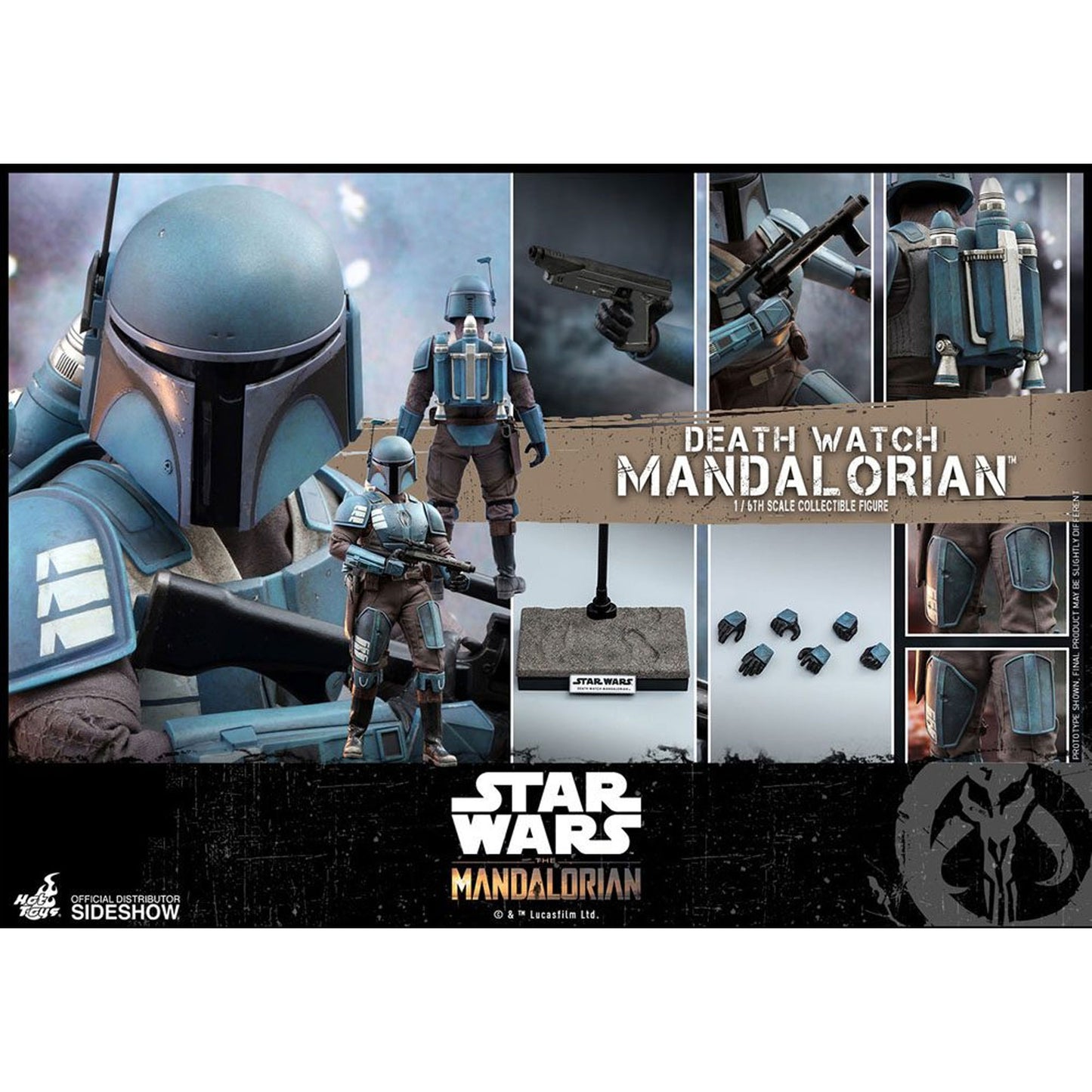 Star Wars The Mandalorian Action Figure 1/6 Death Watch Mandalorian