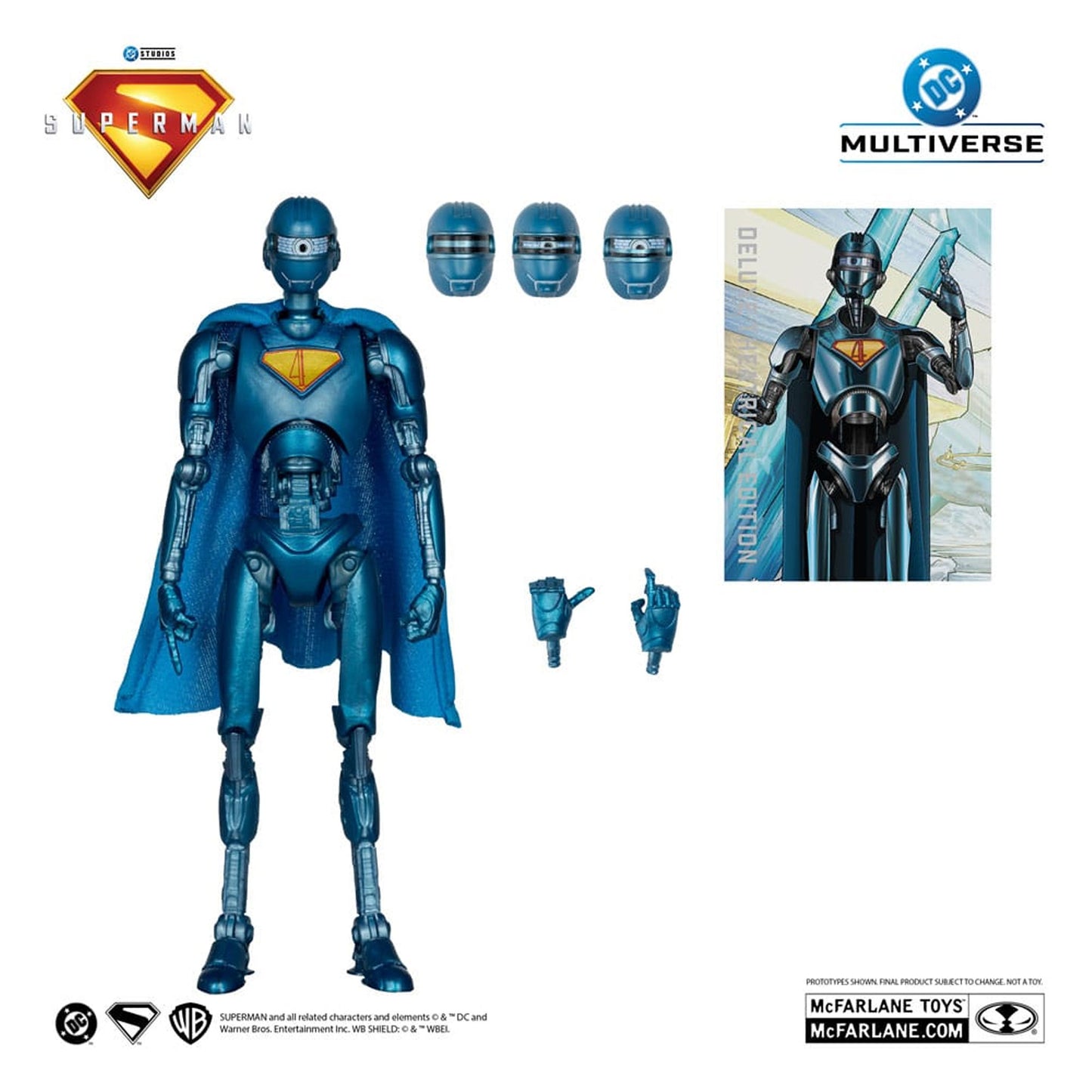 Superman (2025) DC Multiverse Deluxe Action Figure Superman Robot (Red Platinum Edition)