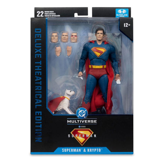Superman (2025) DC Multiverse Deluxe Action Figure Superman with Krypto the Super Dog