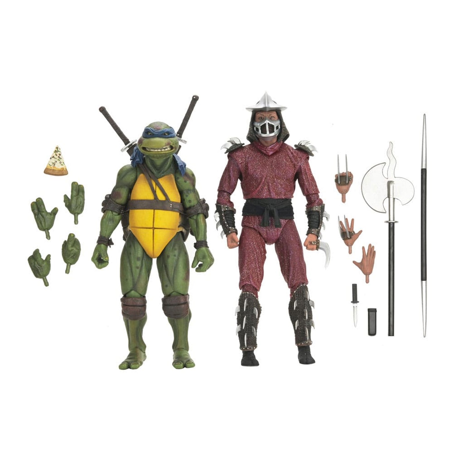 Teenage Mutant Ninja Turtles (1990 Movie) Action Figure Roof Top Battle Shredder vs Leo
