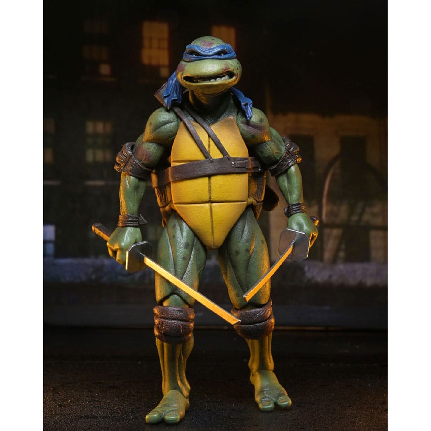 Teenage Mutant Ninja Turtles (1990 Movie) Action Figure Roof Top Battle Shredder vs Leo