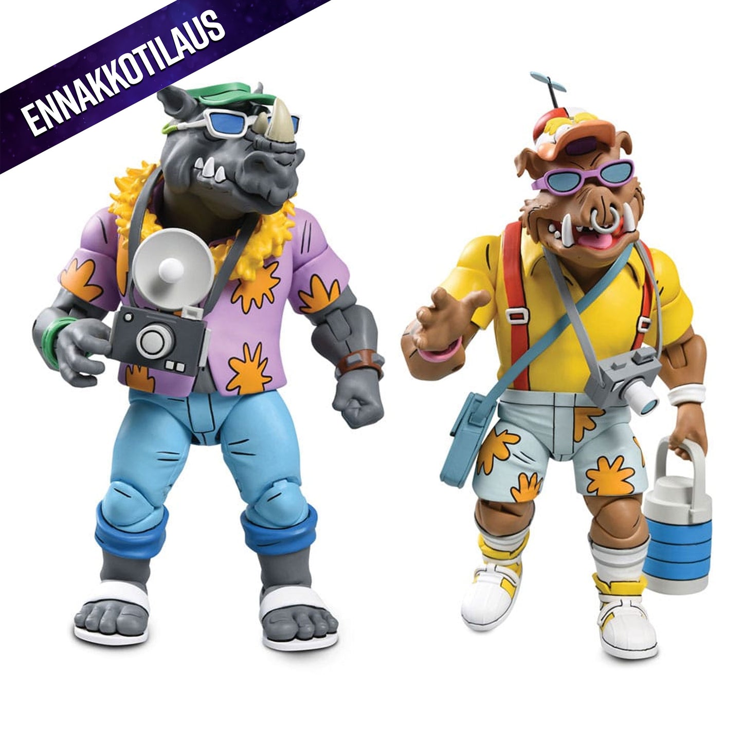 Teenage Mutant Ninja Turtles (Cartoon 1980) 2-Pack Vacation Bebop and Rocksteady