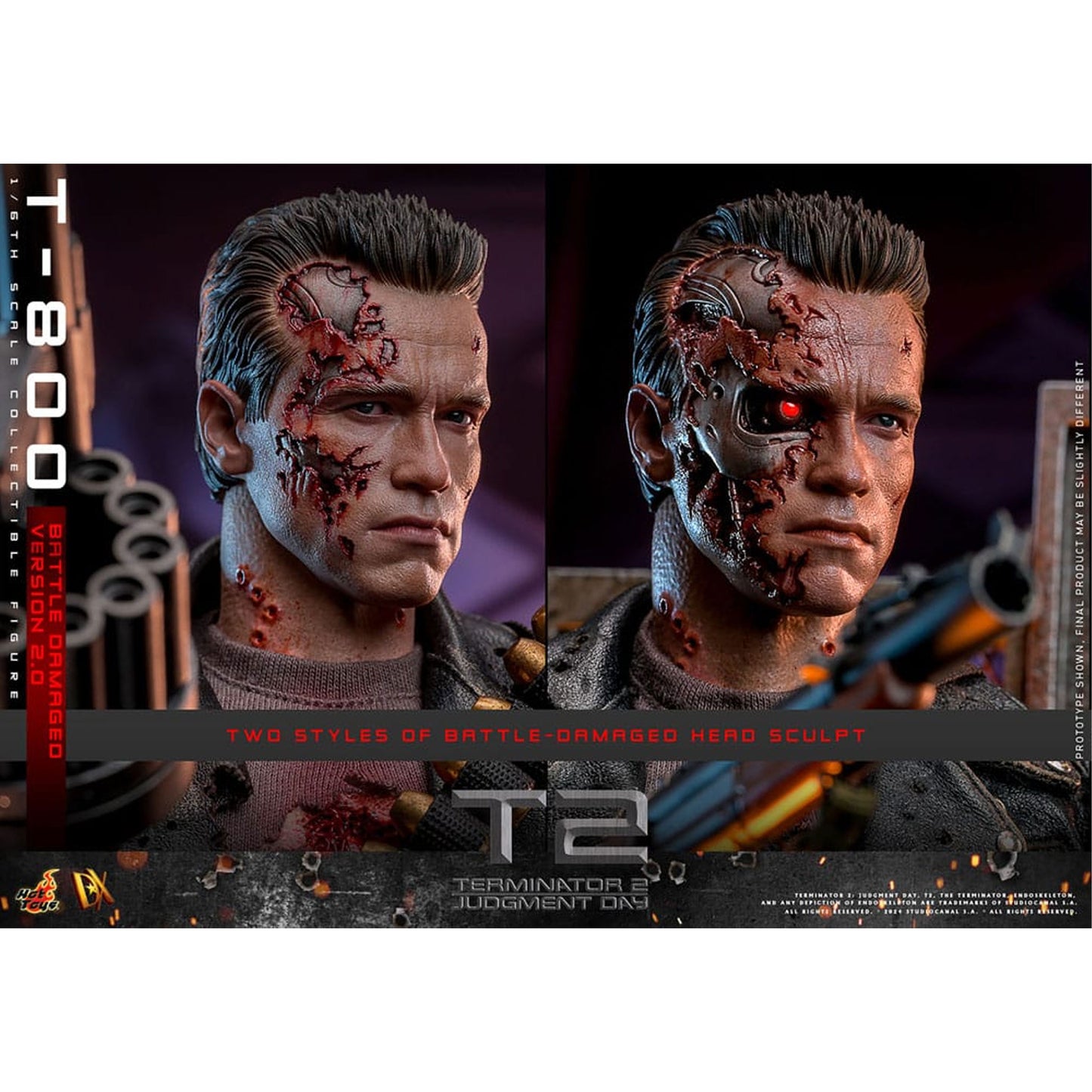 Terminator 2 Movie Masterpiece 1/6 T-800 Battle Damaged Version 2.0