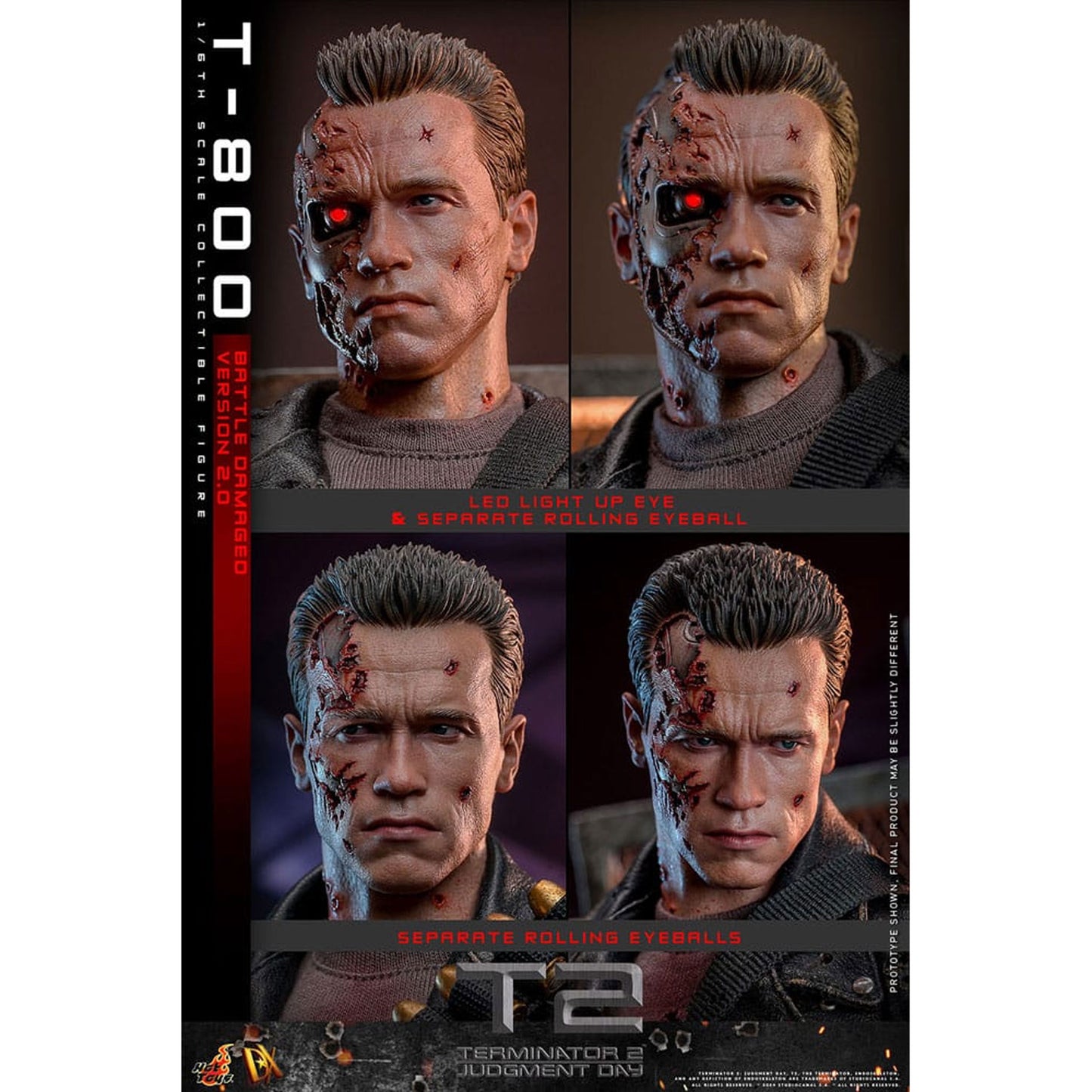 Terminator 2 Movie Masterpiece 1/6 T-800 Battle Damaged Version 2.0