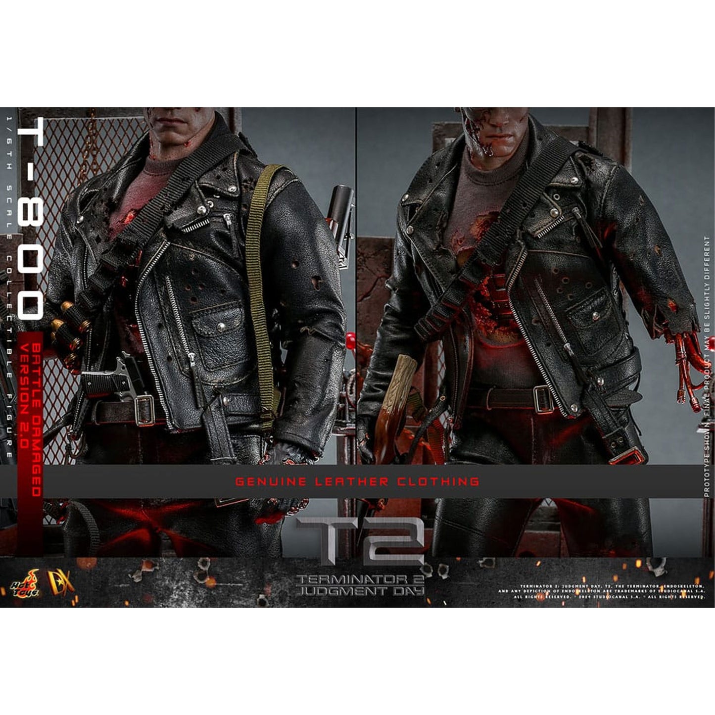 Terminator 2 Movie Masterpiece 1/6 T-800 Battle Damaged Version 2.0