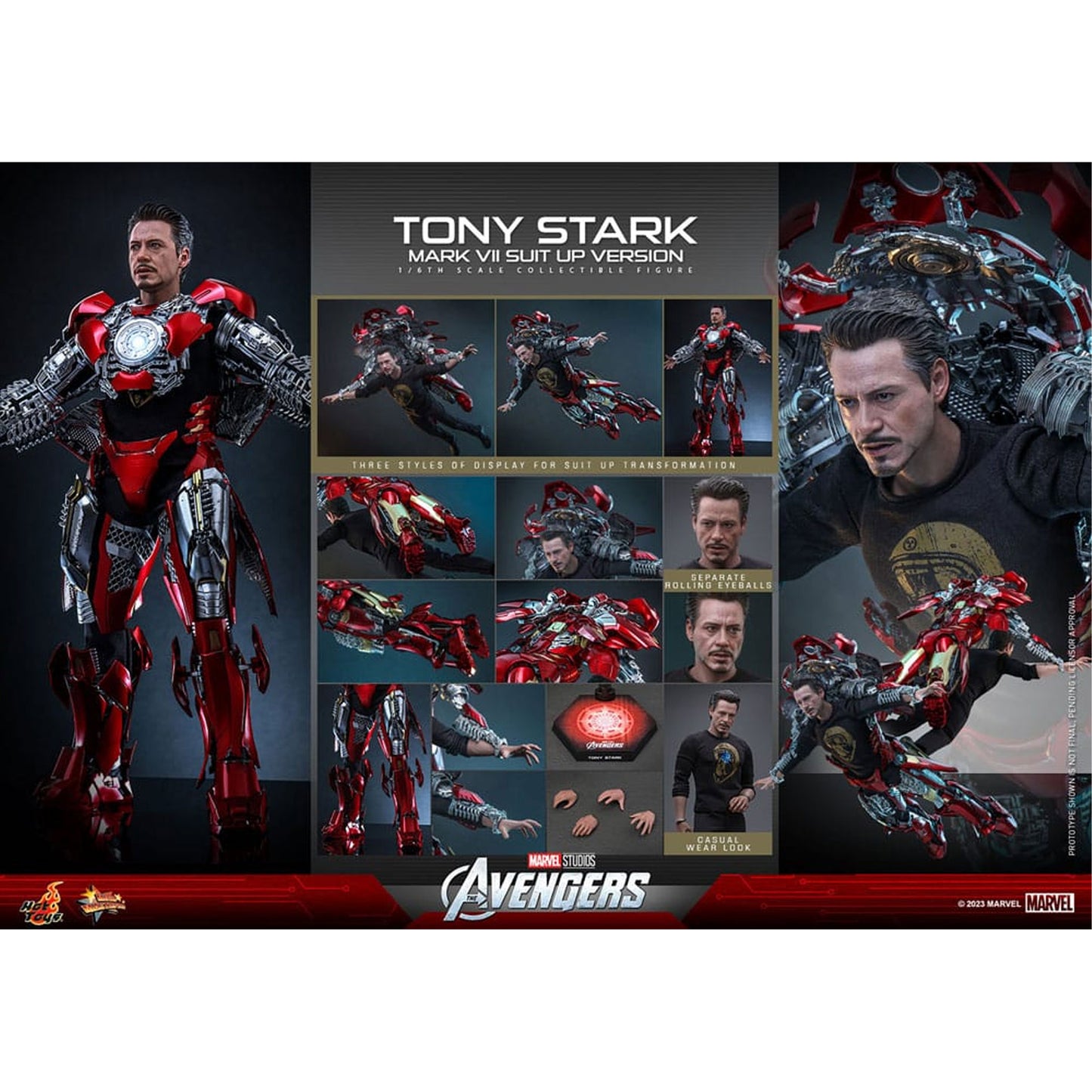 The Avengers Movie Masterpiece Action Figure 1/6 Tony Stark (Mark VII Suit-Up Version)